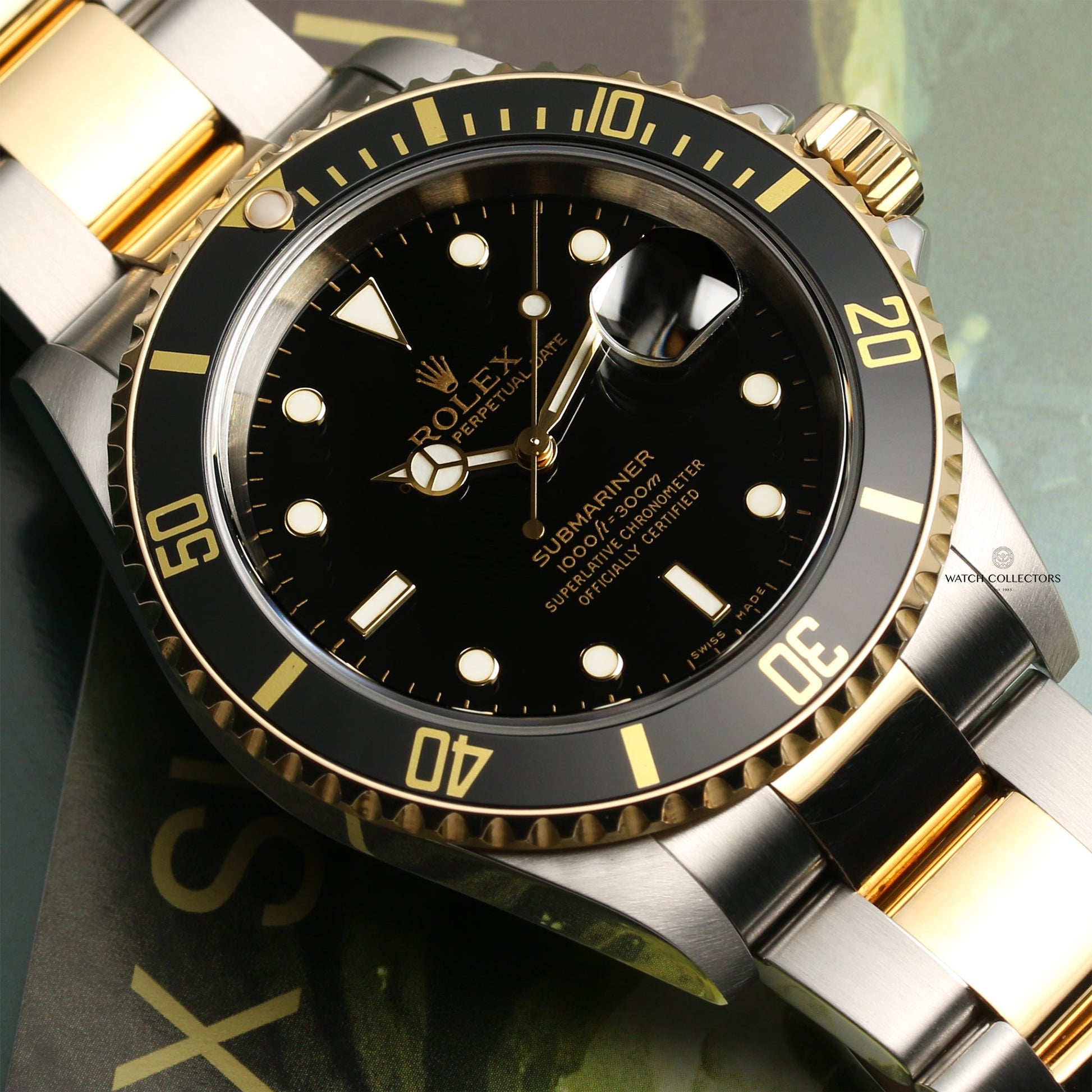 Rolex Submariner 16613 Stainless Steel & 18k Yellow Gold Black Dial