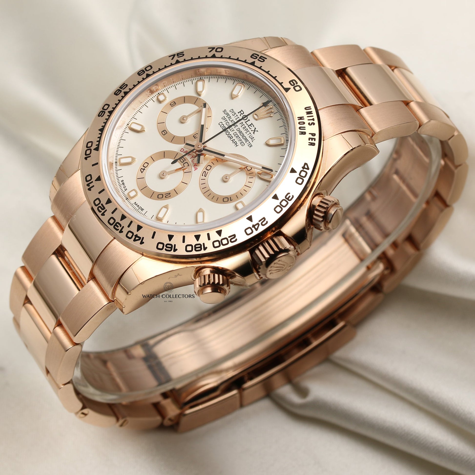 Unworn 2018 Rolex Daytona 116505 18k Rose Gold Cream Dial