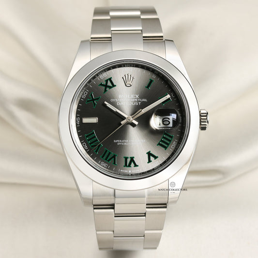 Unworn Rolex DateJust 41 126300 Wimbledon Stainless Steel