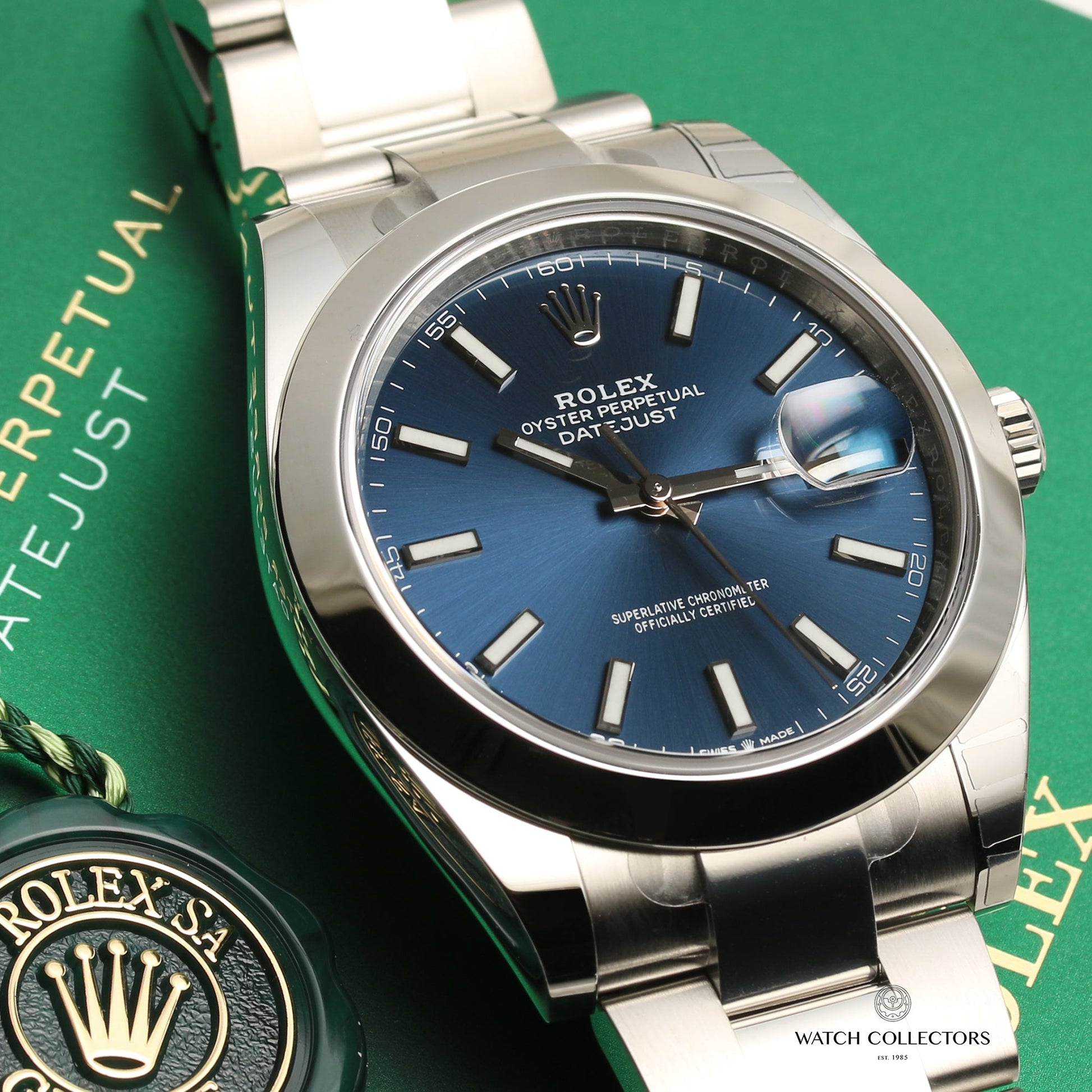 Unworn Rolex DateJust 41 126300 Blue Dial Stainless Steel