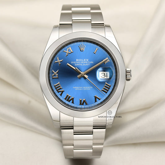 Unworn Rolex DateJust 41 126300 Blue Dial Stainless Steel