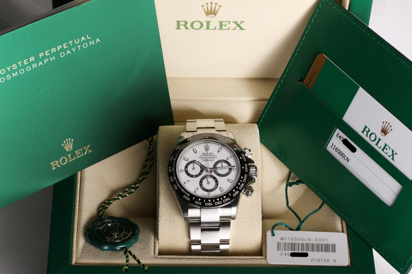 Unworn Full-Set Rolex Daytona 116500LN Stainless Steel Ceramic Bezel