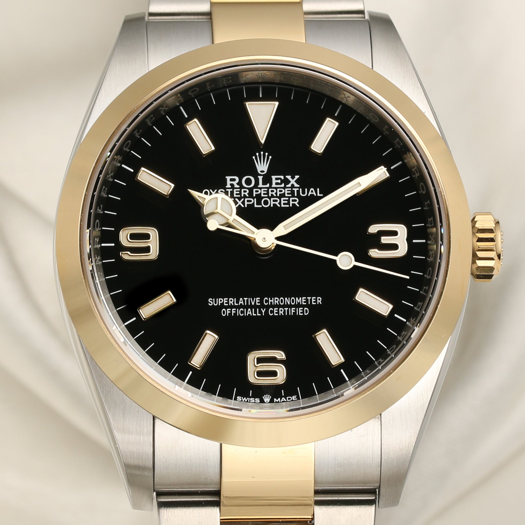 Unworn 2021 Rolex Explorer 124273 Stainless Steel & 18k Yellow Gold 36mm