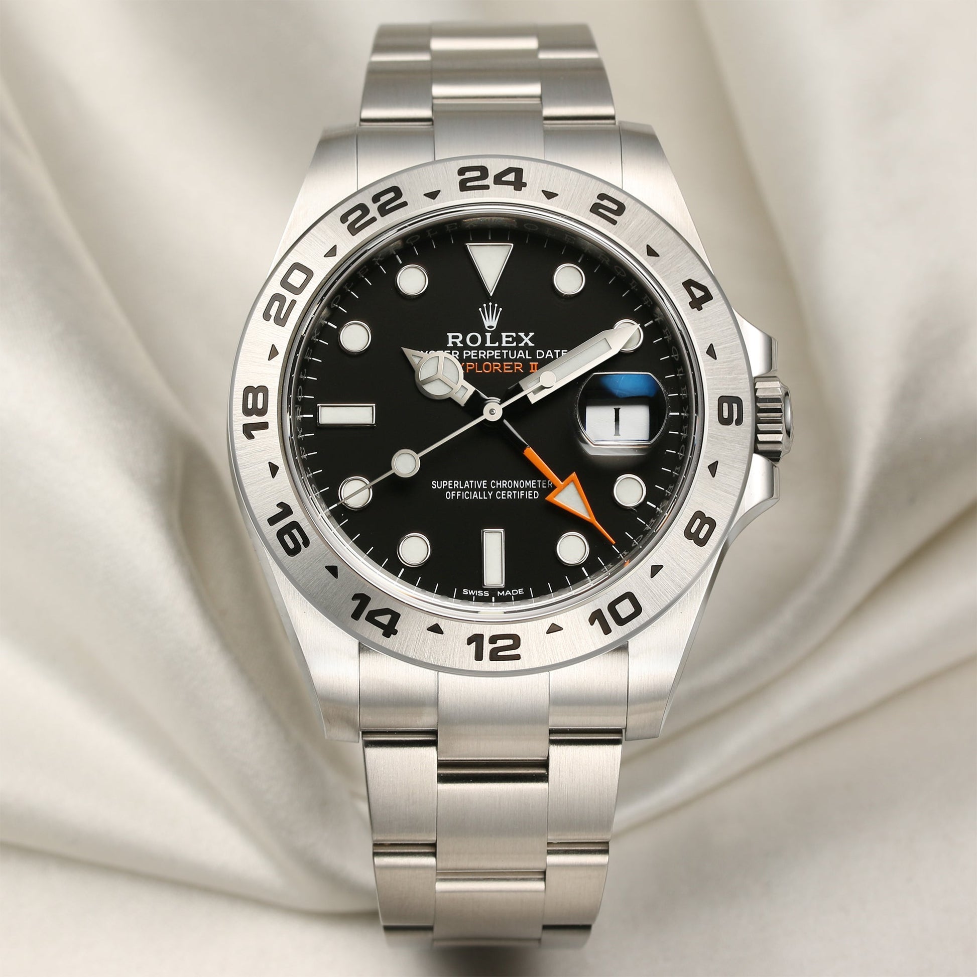 Unworn Rolex Explorer II 216570 Stainless Steel Black Dial