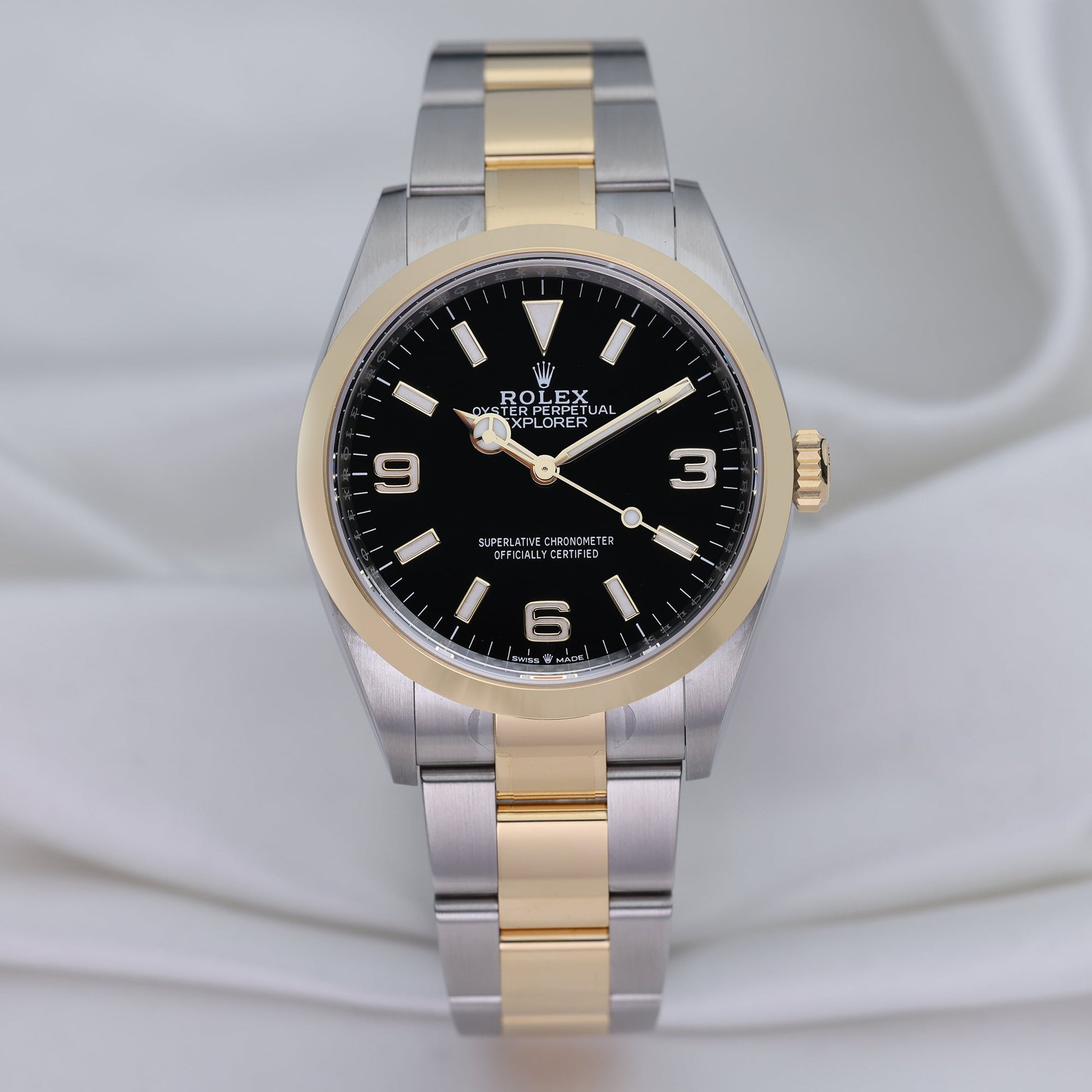 Unworn Rolex Explorer | REF. 124273 | Stainless Steel & 18k Yellow Gold | Box & Papers | 2021