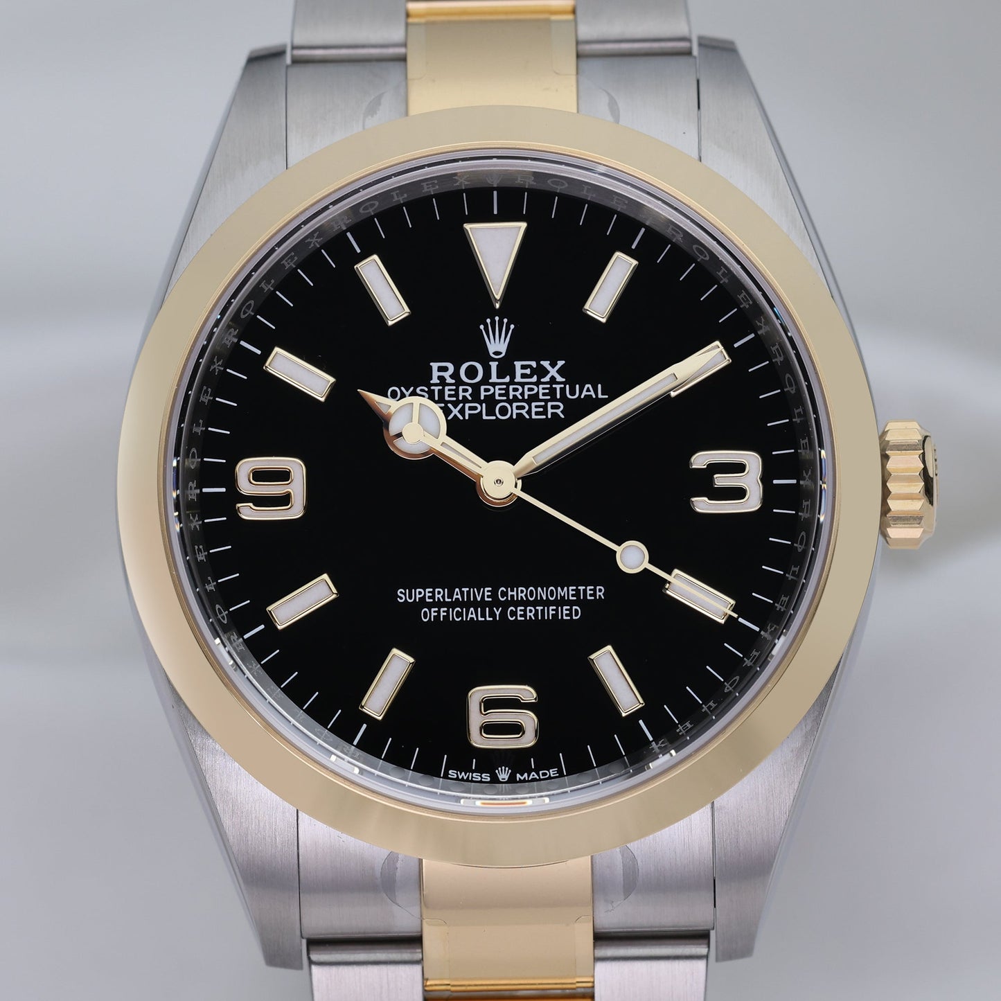 Unworn Rolex Explorer | REF. 124273 | Stainless Steel & 18k Yellow Gold | Box & Papers | 2021