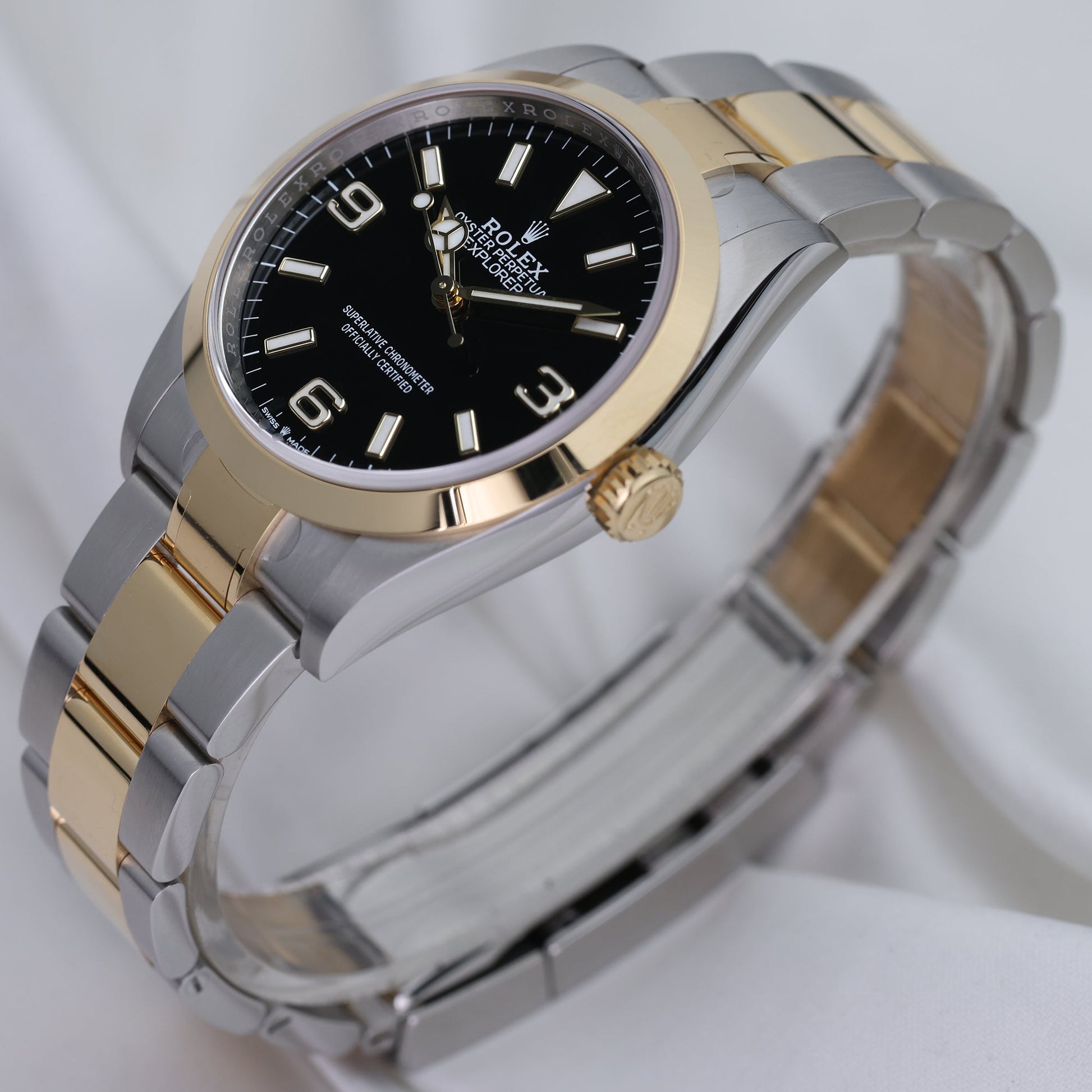 Unworn Rolex Explorer | REF. 124273 | Stainless Steel & 18k Yellow Gold | Box & Papers | 2021