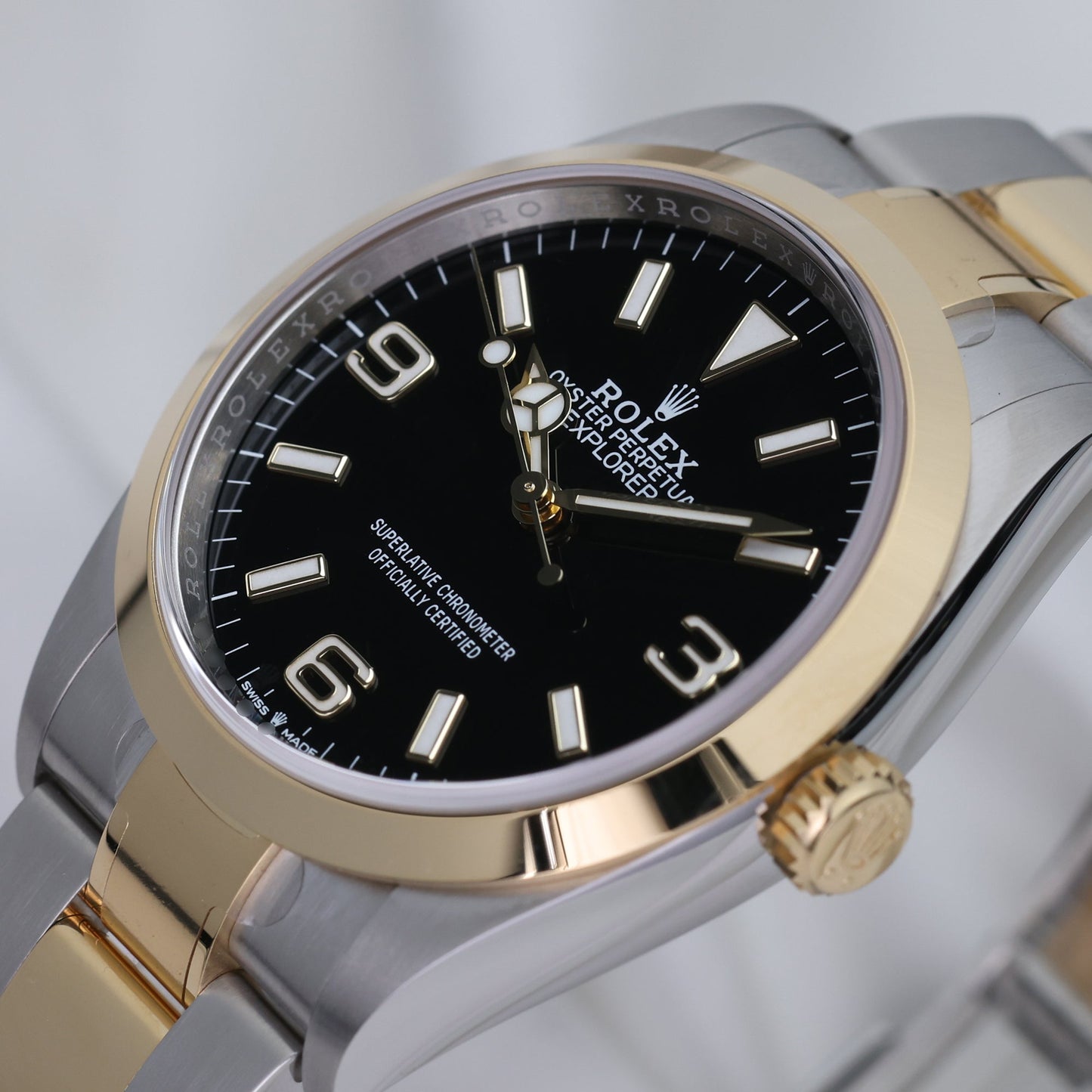 Unworn Rolex Explorer | REF. 124273 | Stainless Steel & 18k Yellow Gold | Box & Papers | 2021