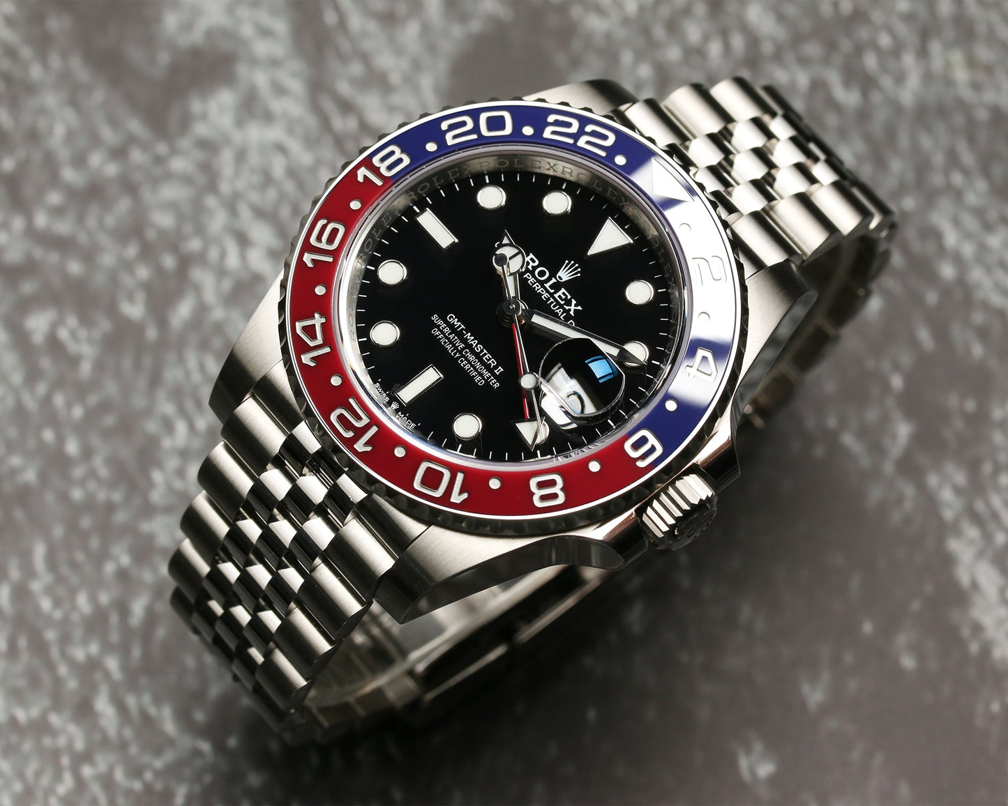 Unworn 2021 Rolex GMT-Master II "Pepsi" 126710BLRO Stainless Steel