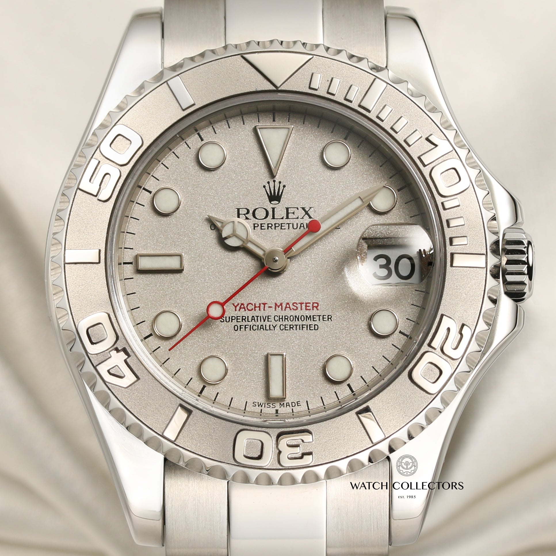 Rolex Yacht-Master Midsize 168622 Platinum & Stainless Steel