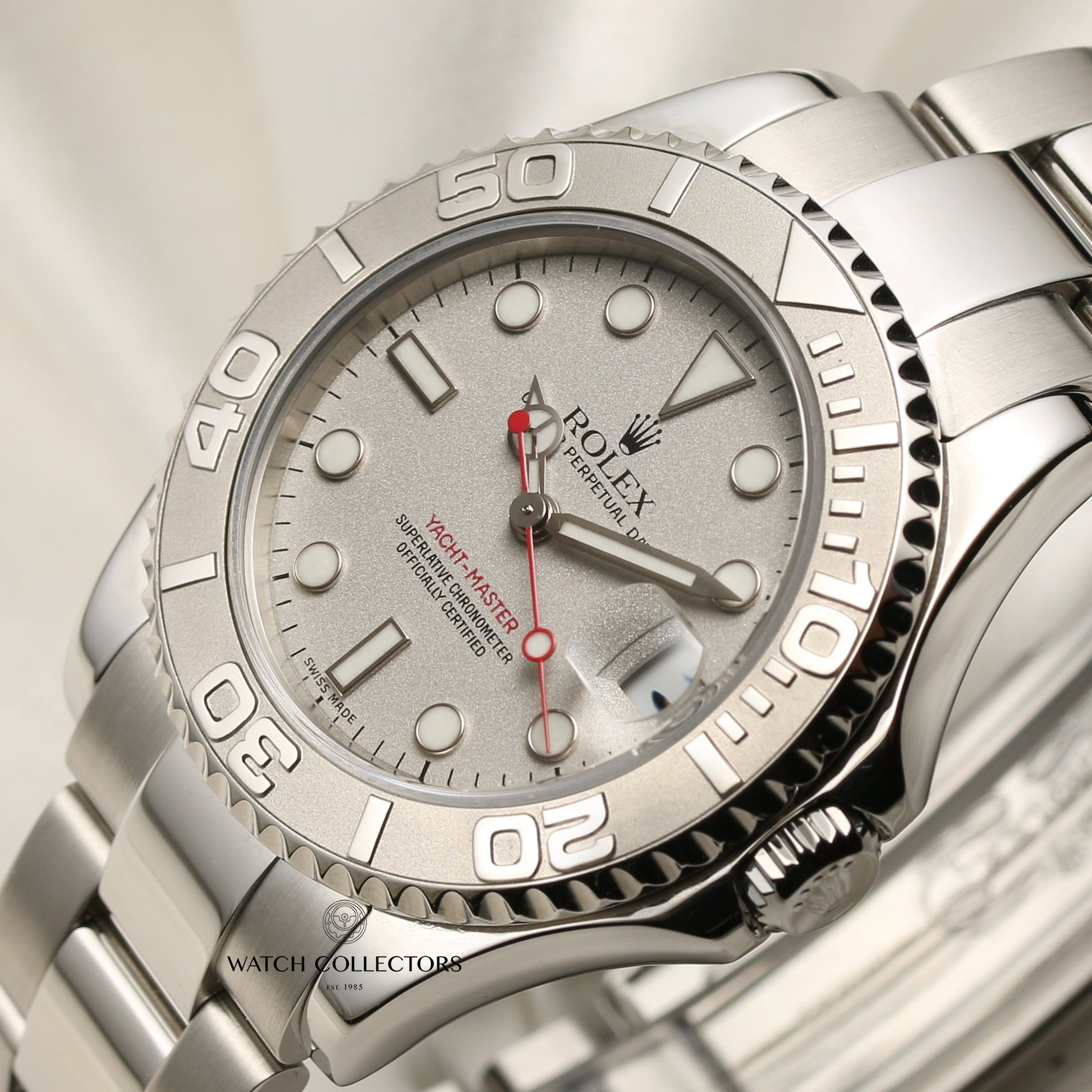 Rolex Yacht-Master Midsize 168622 Platinum & Stainless Steel