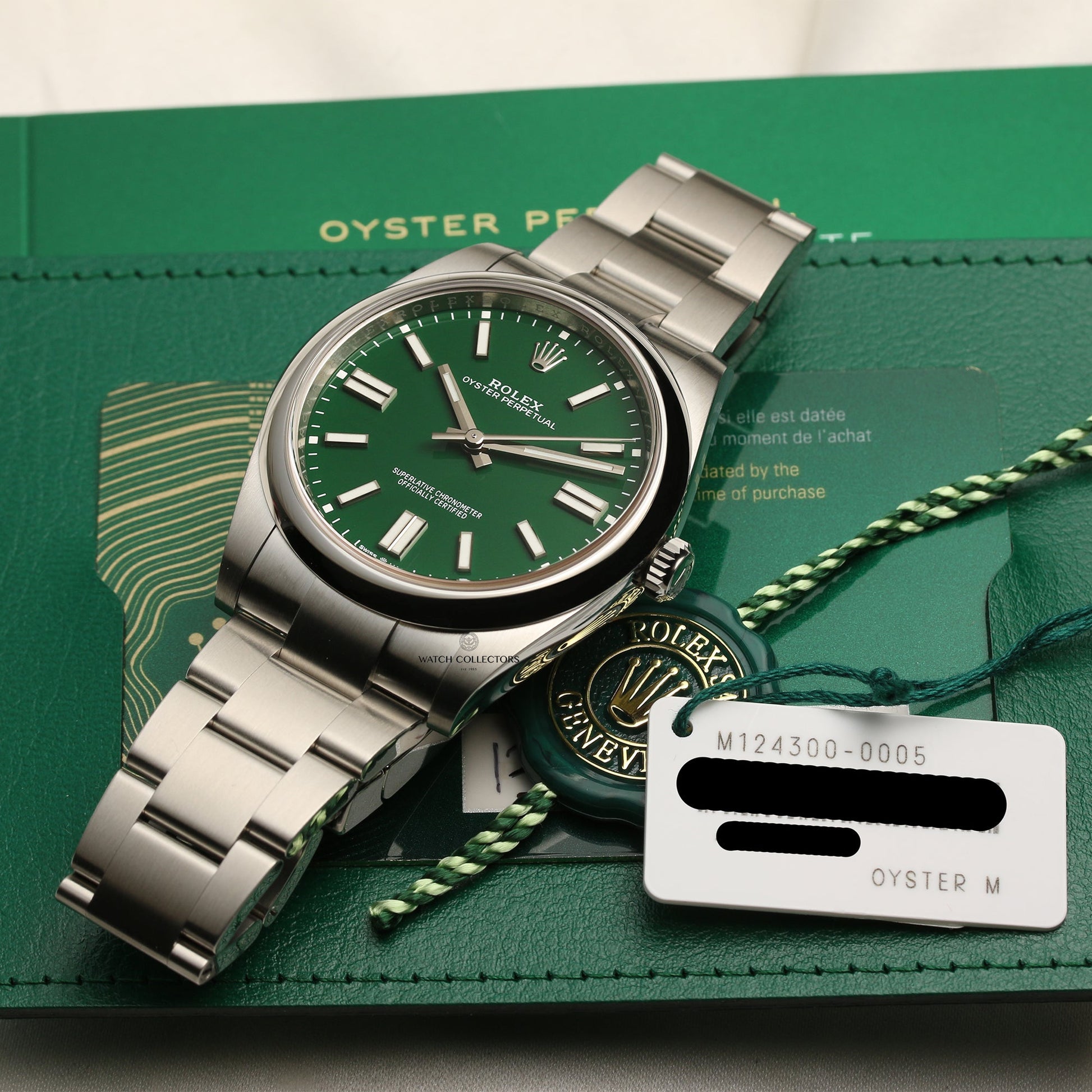 Unworn Rolex Oyster Perpetual 41mm 124300 Green Dial 2020