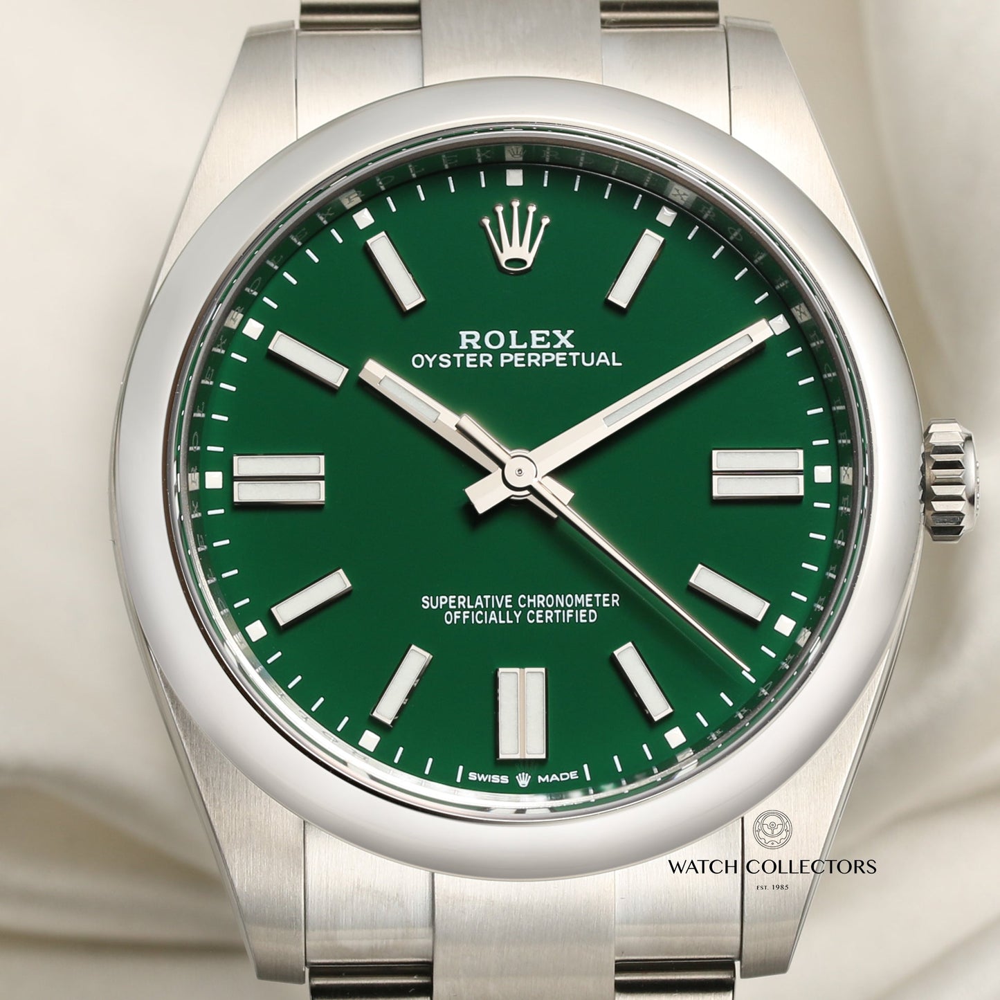 Unworn Rolex Oyster Perpetual 41mm 124300 Green Dial 2020