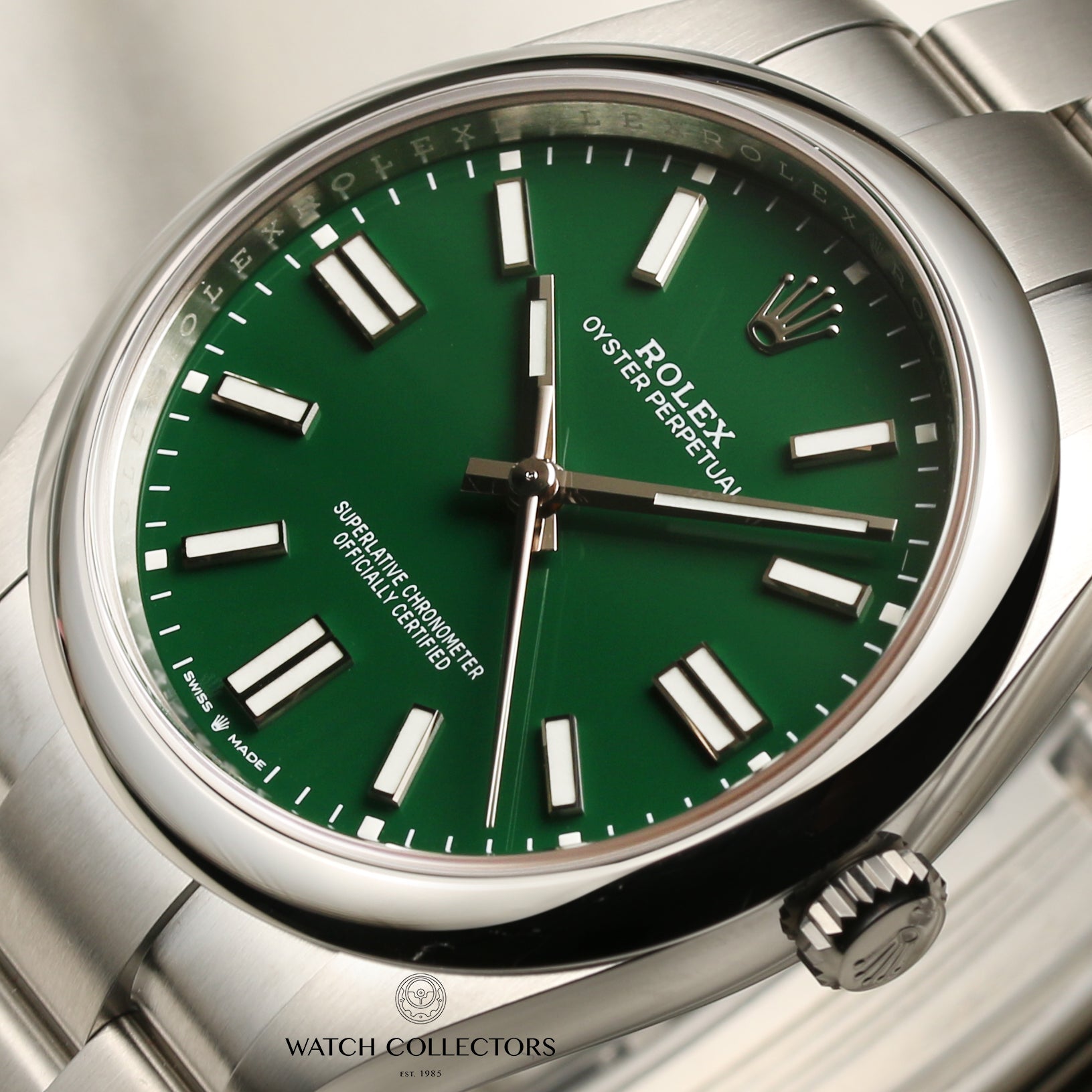 Unworn Rolex Oyster Perpetual 41mm 124300 Green Dial 2020