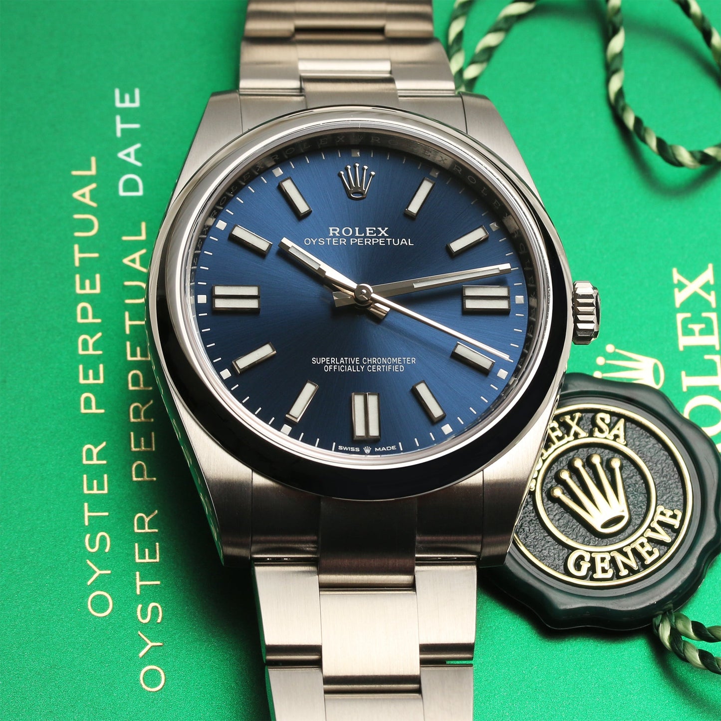 Unworn Rolex Oyster Perpetual 41mm 124300 Blue Dial 2021