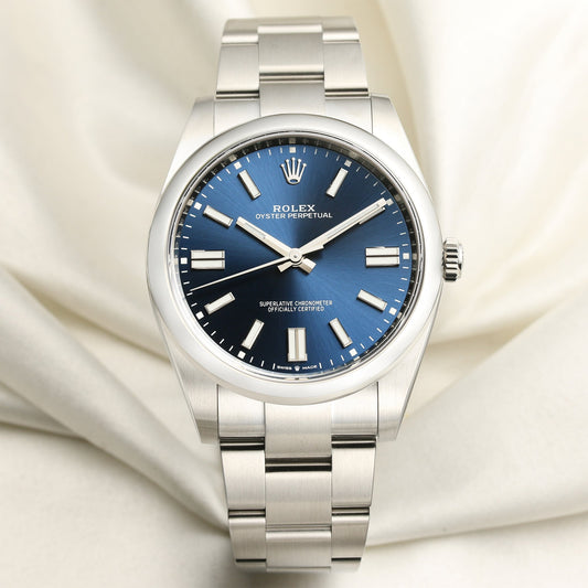 Unworn Rolex Oyster Perpetual 41mm 124300 Blue Dial 2021