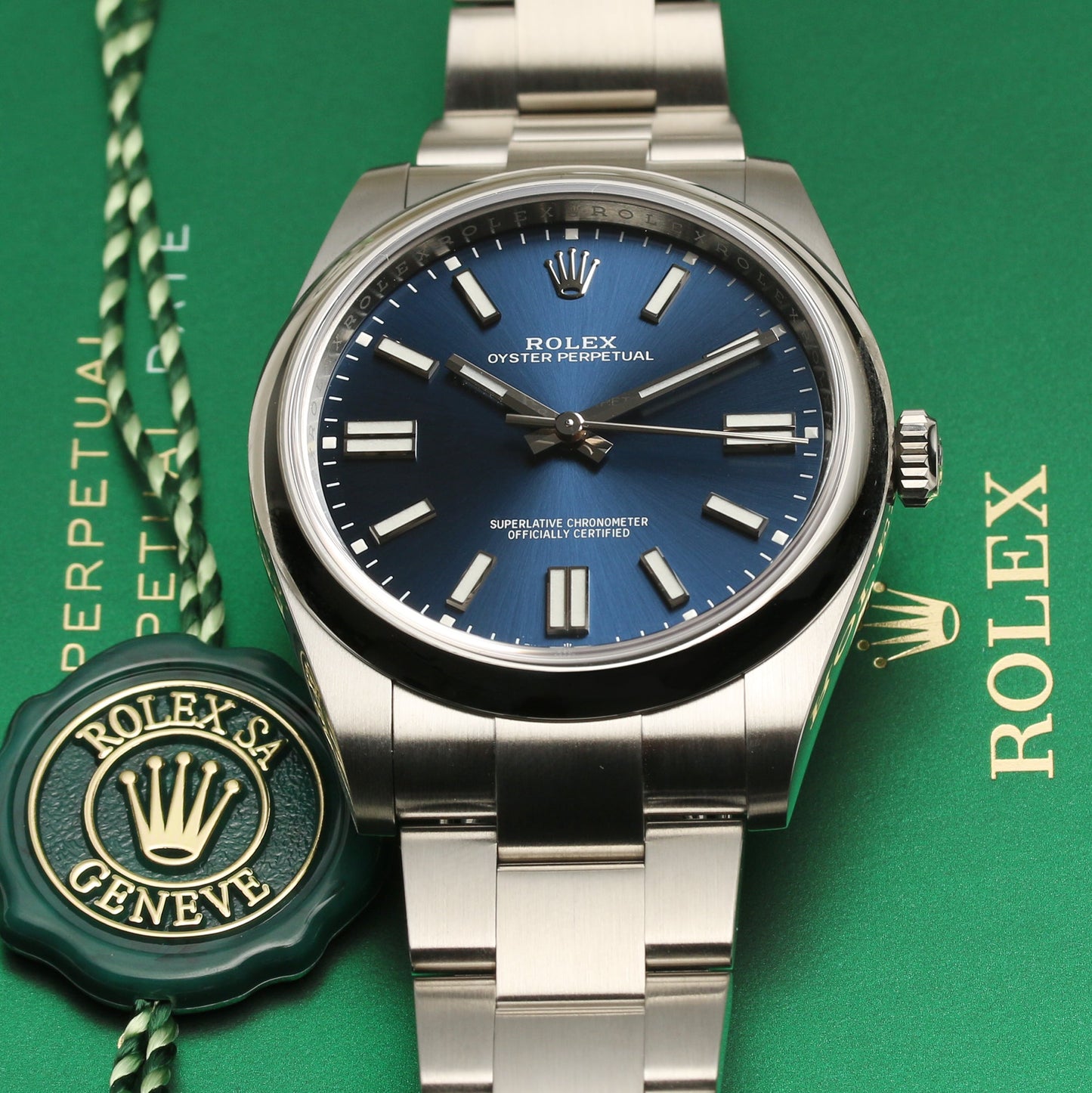 Unworn Rolex Oyster Perpetual 41mm 124300 Blue Dial 2021