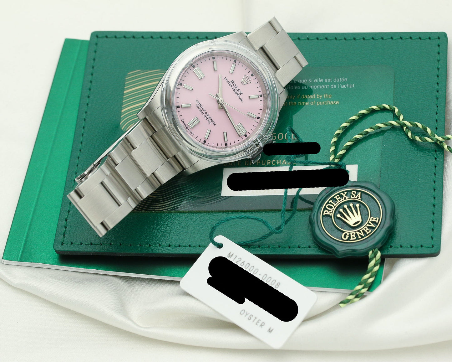 Unworn Rolex Oyster Perpetual | 36MM | REF. 126000 | Candy Pink | Stainless Steel | 2021