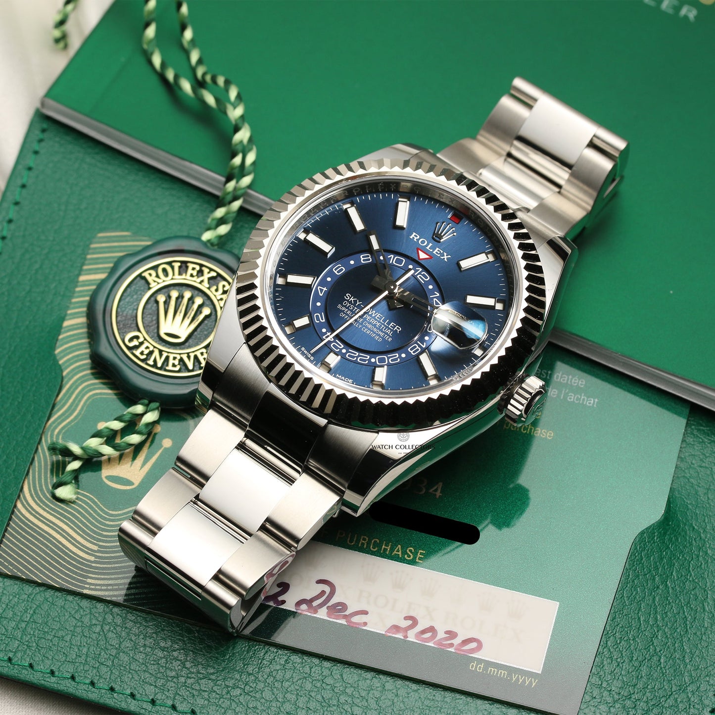 Unworn 2020 Rolex Sky-Dweller 326934 Stainless Steel & 18k White Gold Blue Dial