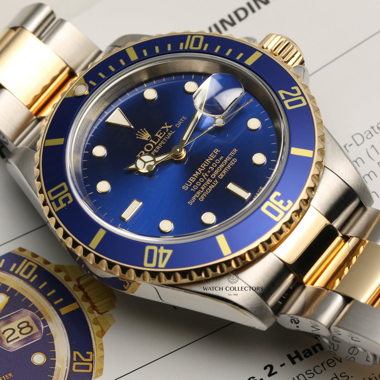 Rolex Submariner Pre-Ceramic 16613 Stainless Steel & 18k Yellow Gold