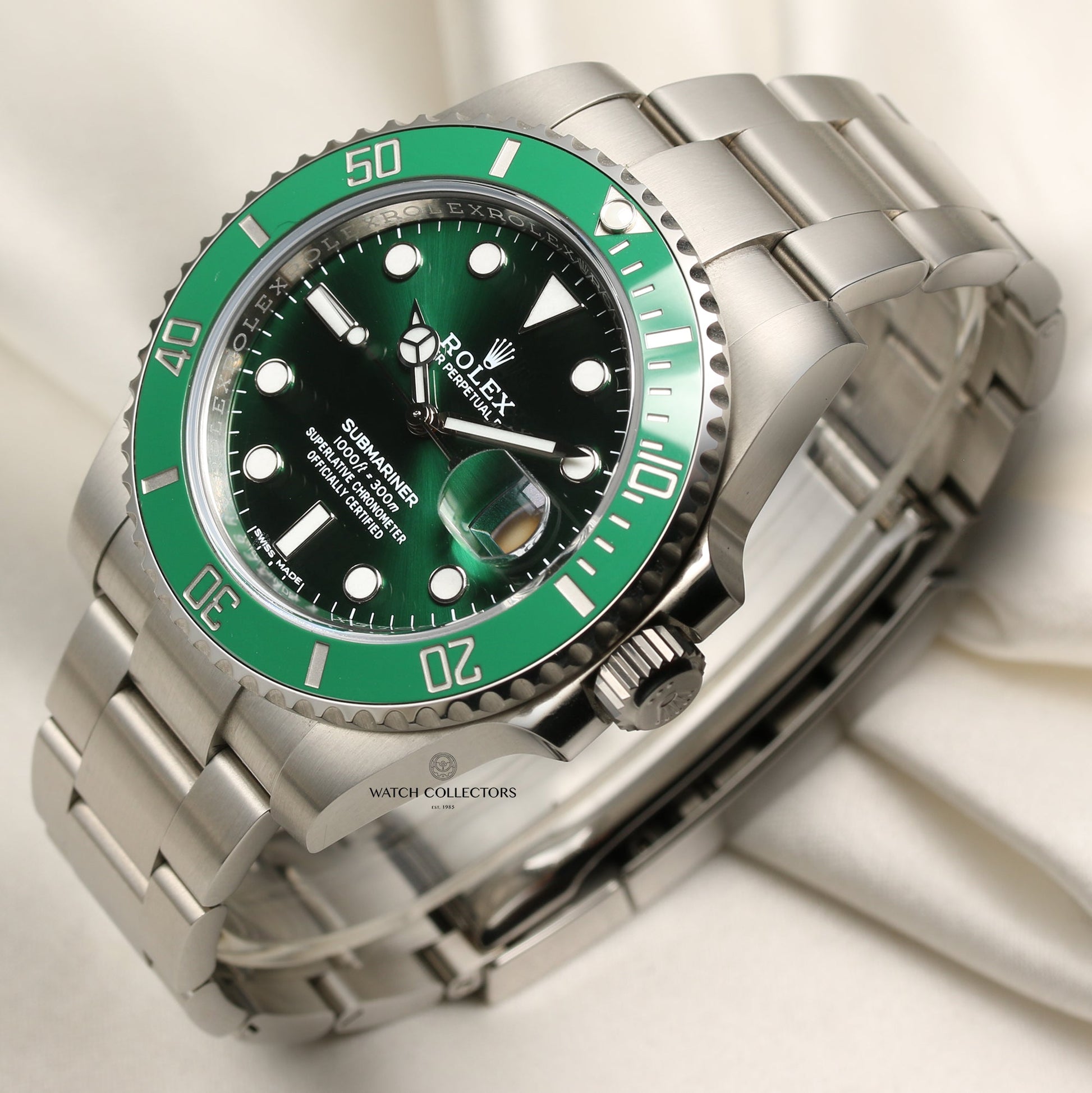 Unworn Rolex Submariner 2019 "Hulk" 116610LV Stainless Steel