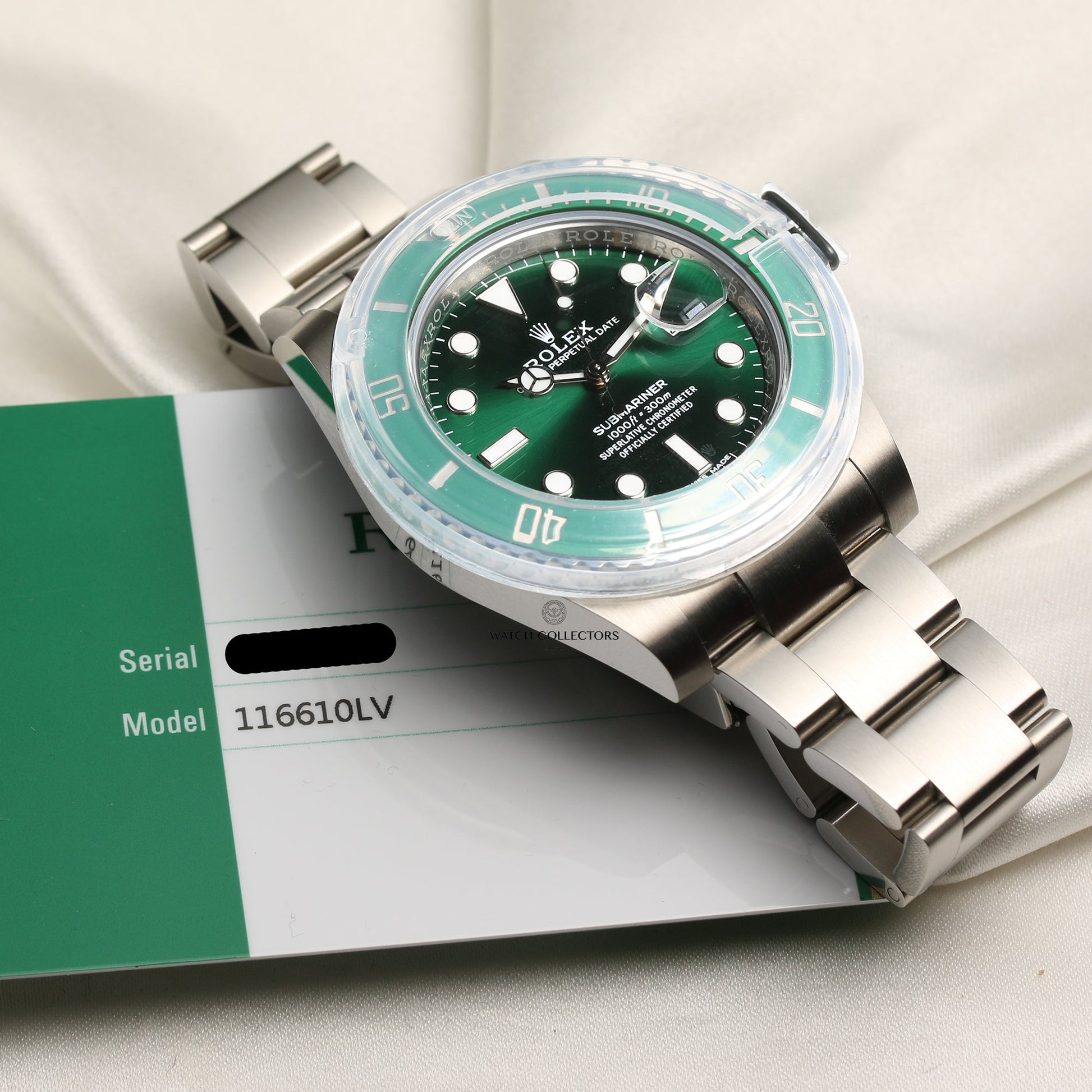 Unworn Rolex Submariner 2019 "Hulk" 116610LV Stainless Steel