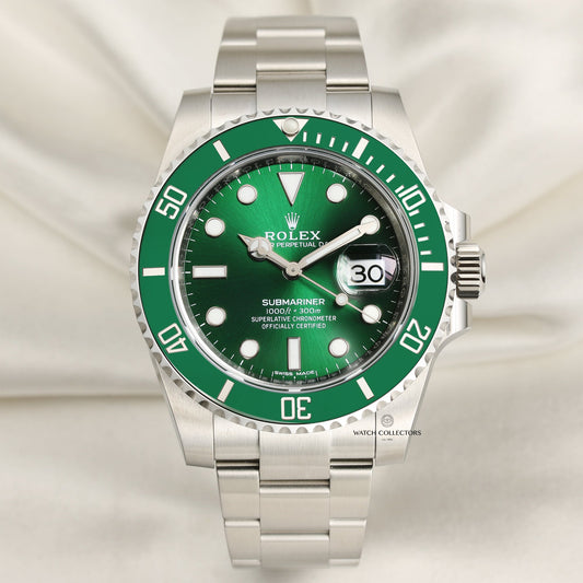 Unworn 2020 Rolex Submariner "Hulk" 116610LV Stainless Steel