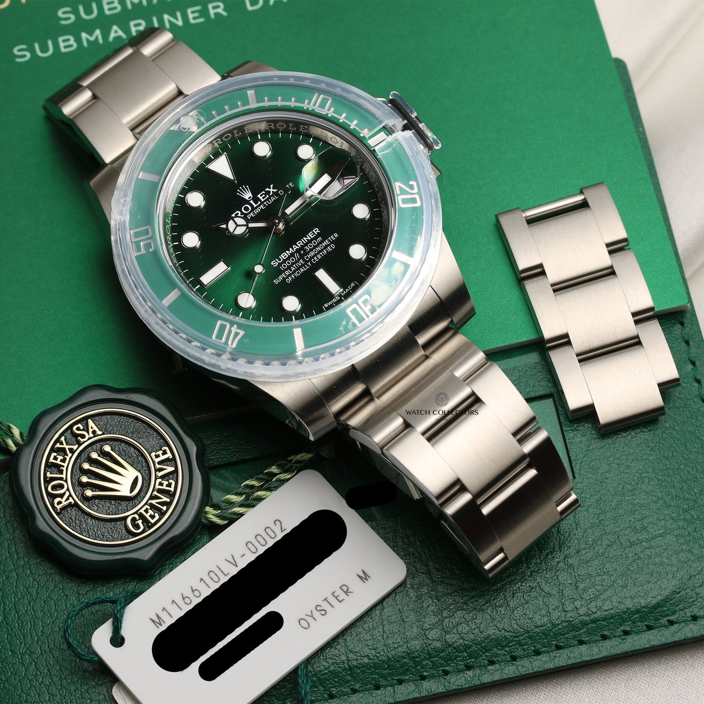 Unworn 2020 Rolex Submariner "Hulk" 116610LV Stainless Steel