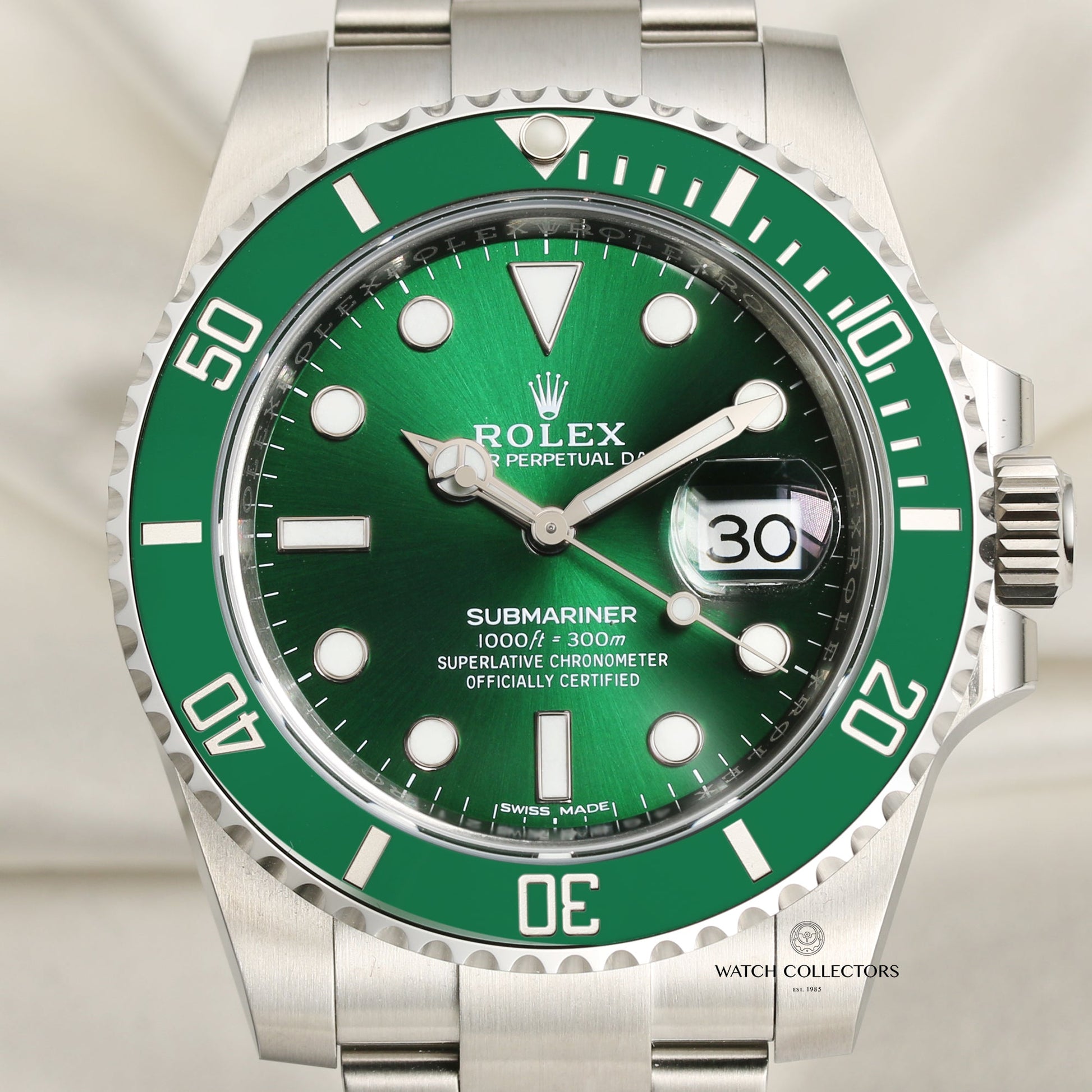 Unworn 2020 Rolex Submariner "Hulk" 116610LV Stainless Steel