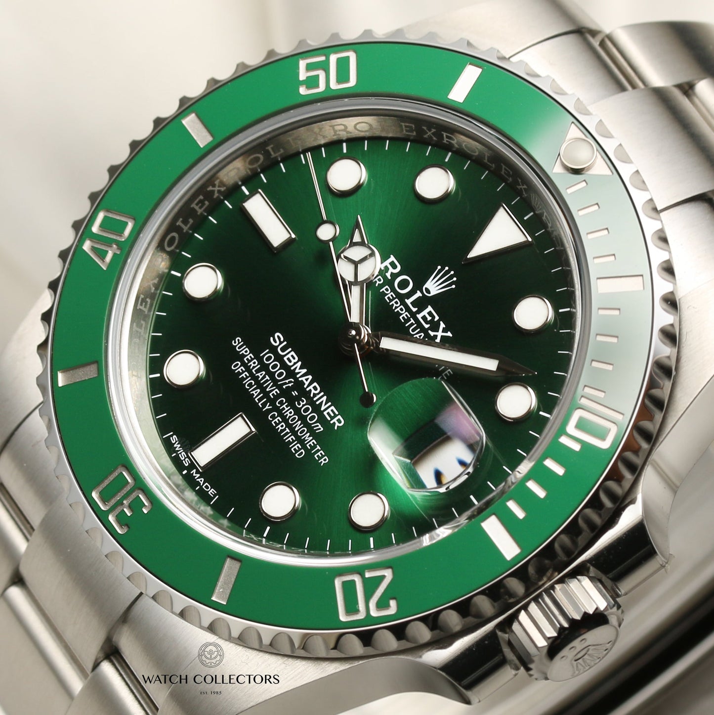 Unworn 2020 Rolex Submariner "Hulk" 116610LV Stainless Steel