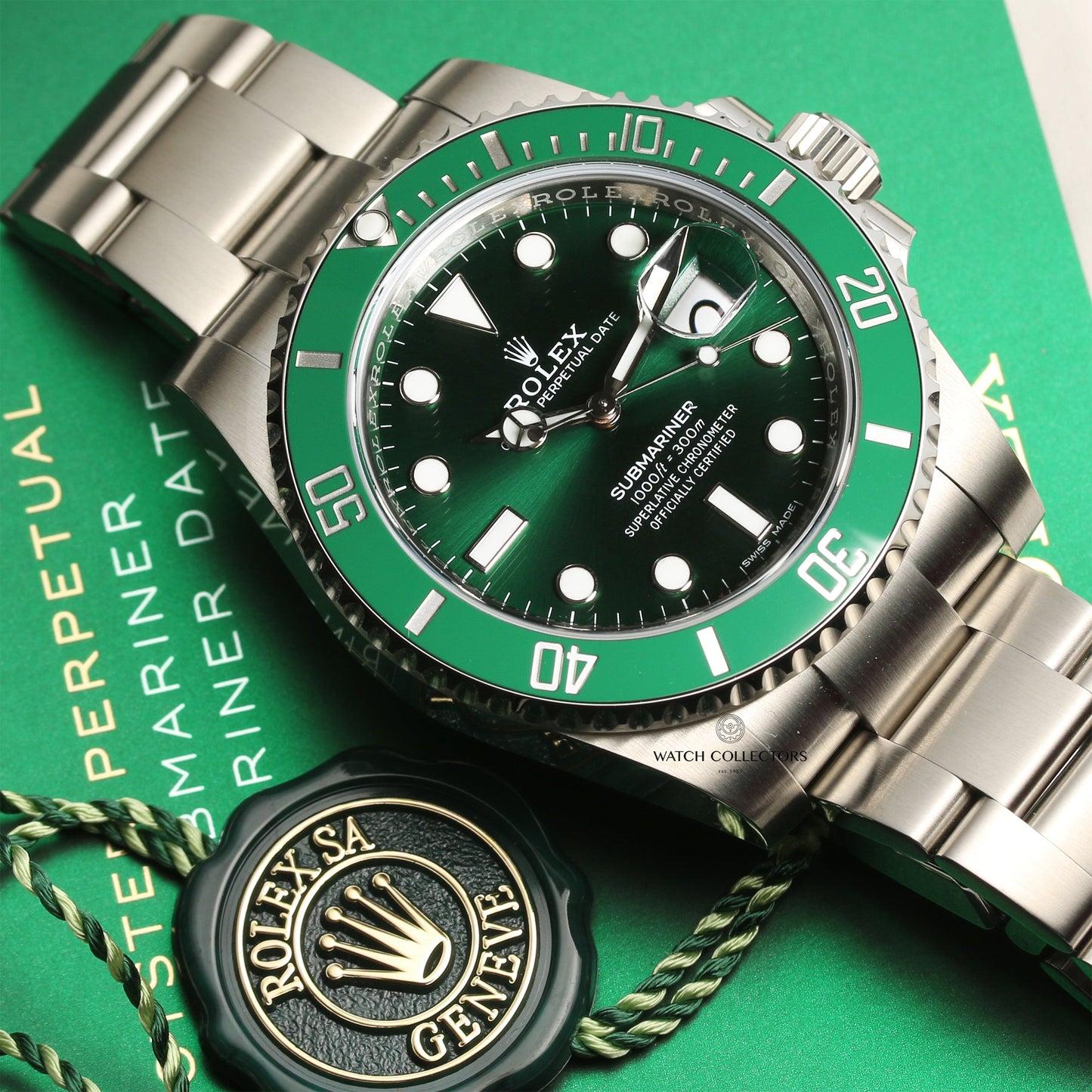 Unworn 2020 Rolex Submariner "Hulk" 116610LV Stainless Steel