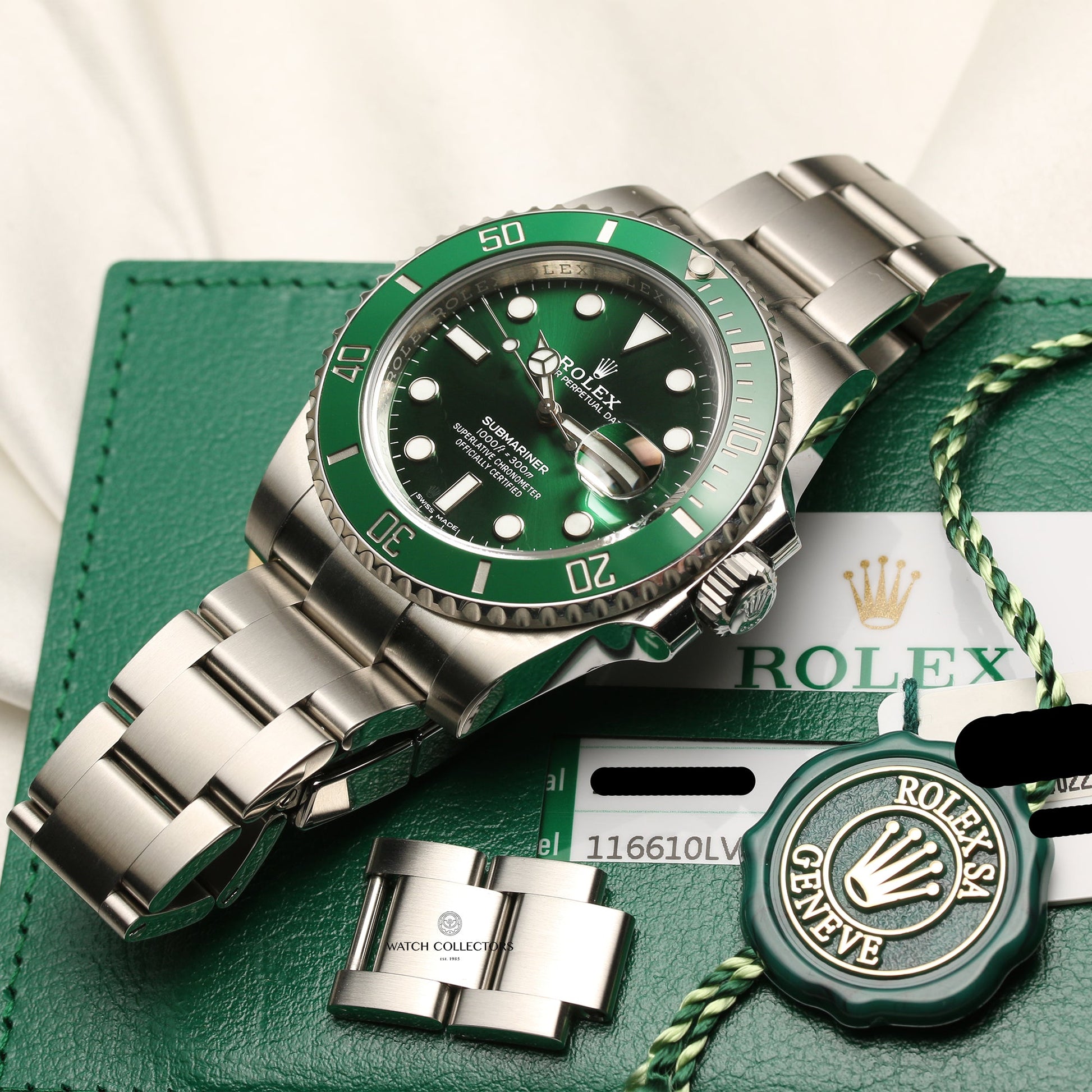 2020 Rolex Submariner "Hulk" 116610LV Stainless Steel