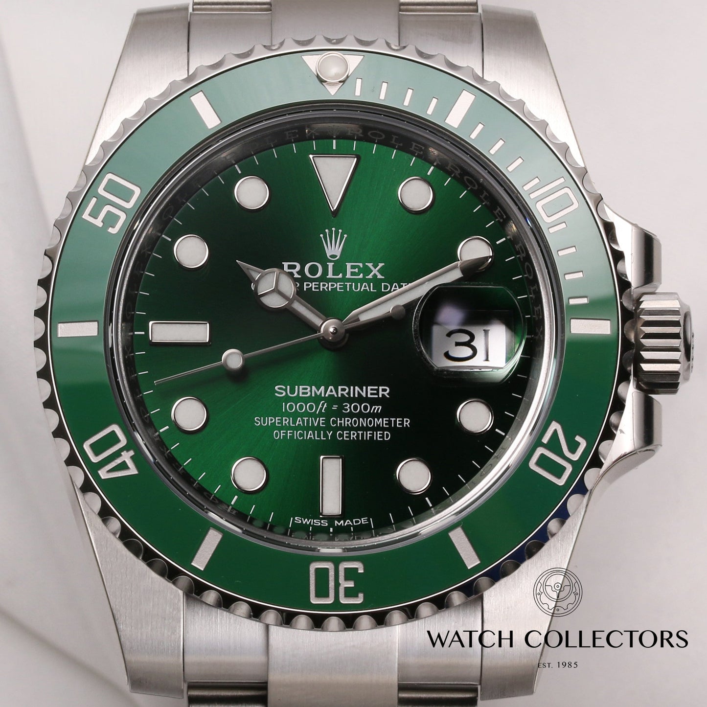 Unworn Full Set Rolex Submariner "Hulk" 116610LV Stainless Steel