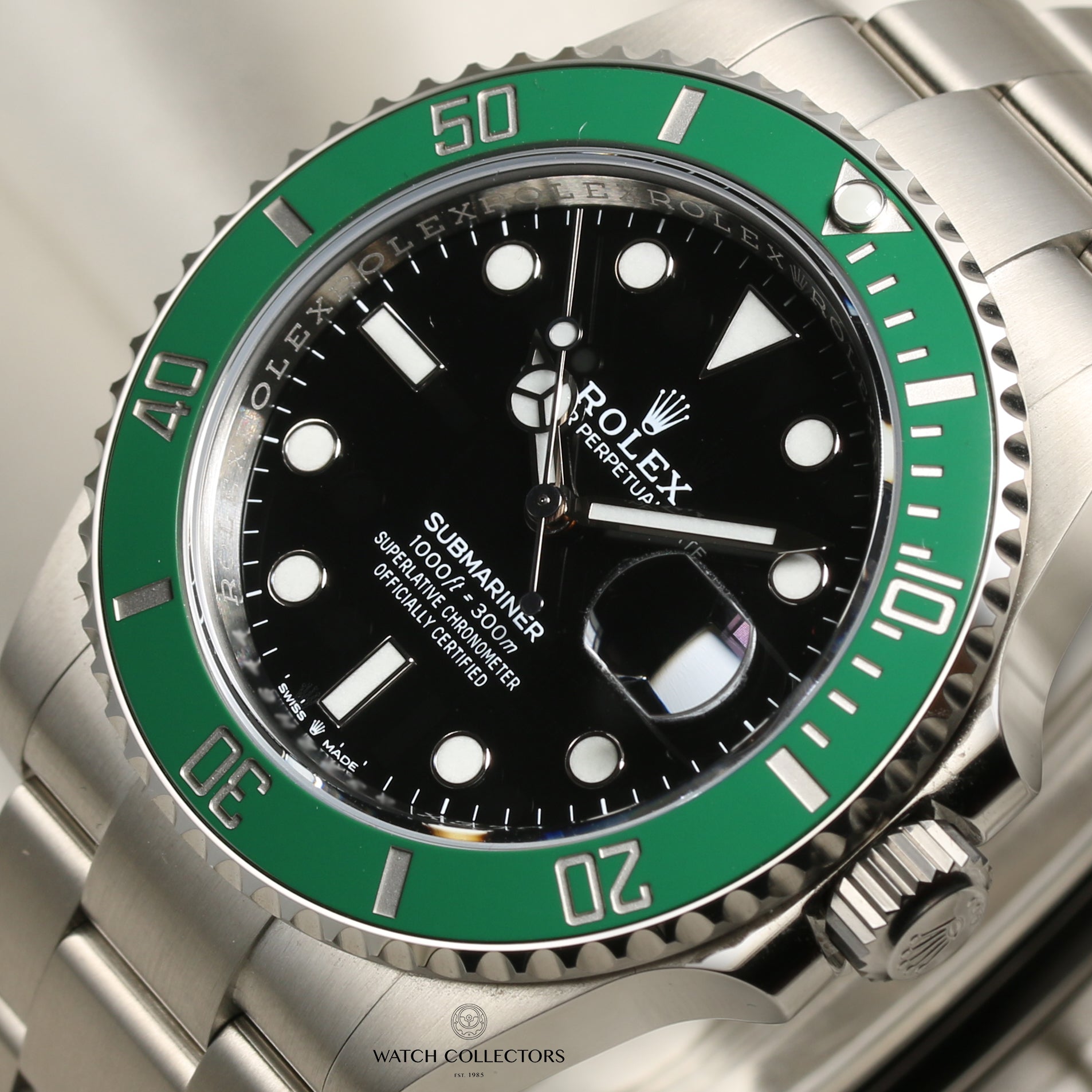 Unworn 2020 Rolex Submariner "Kermit" 126610LV Stainless Steel