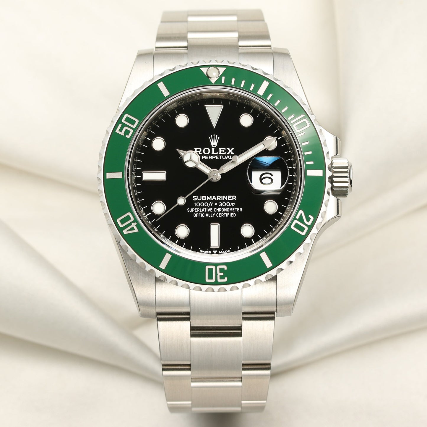 Unworn 2021 Rolex Submariner "Kermit" 126610LV Stainless Steel