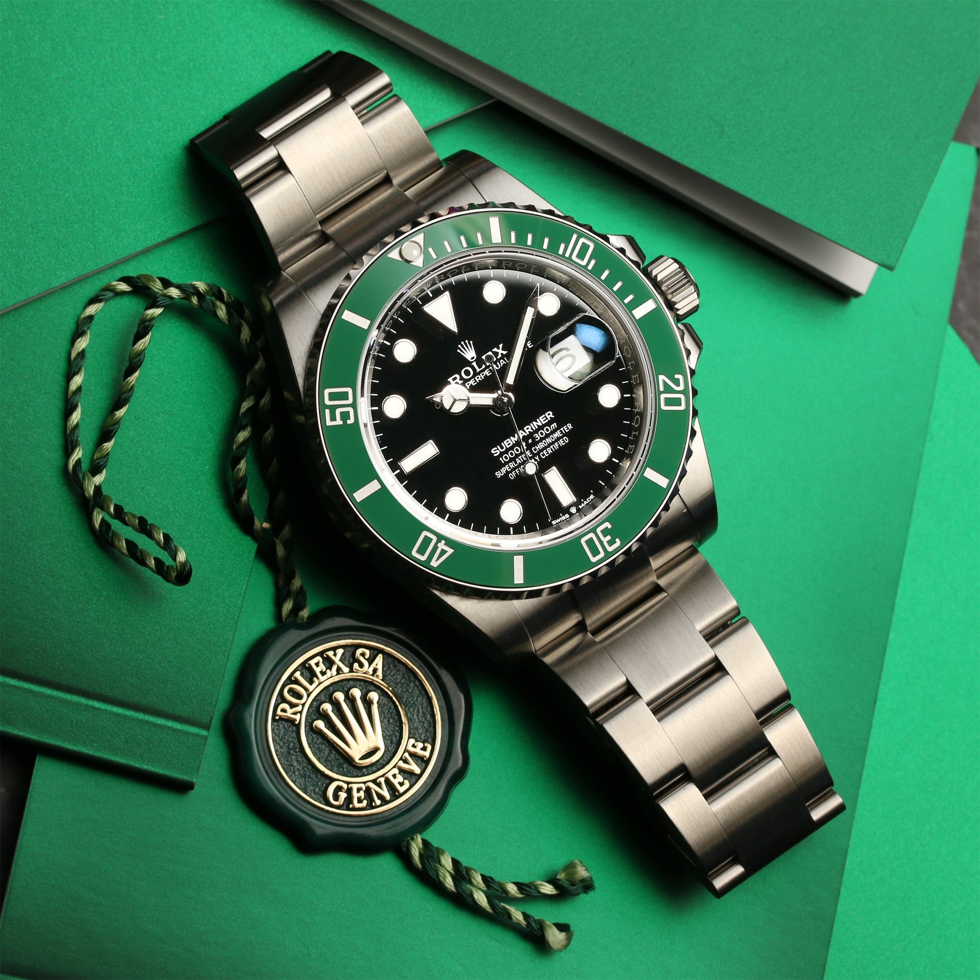 Unworn 2021 Rolex Submariner "Kermit" 126610LV Stainless Steel