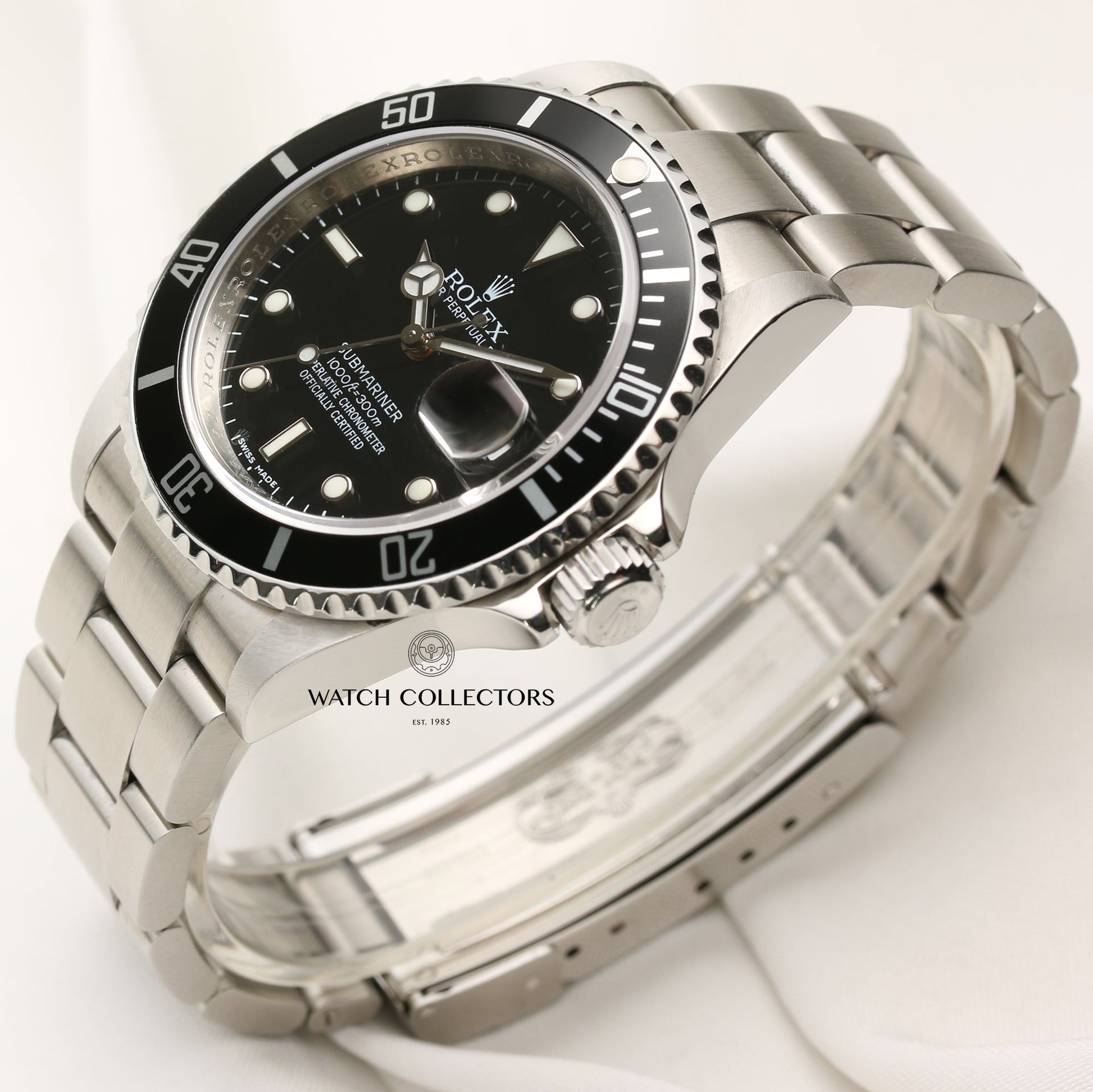 Rolex Submariner Date Pre-Ceramic 16610 Engraved Stainless Steel