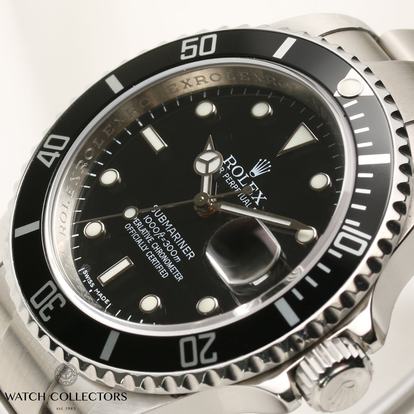 Rolex Submariner Date Pre-Ceramic 16610 Engraved Stainless Steel