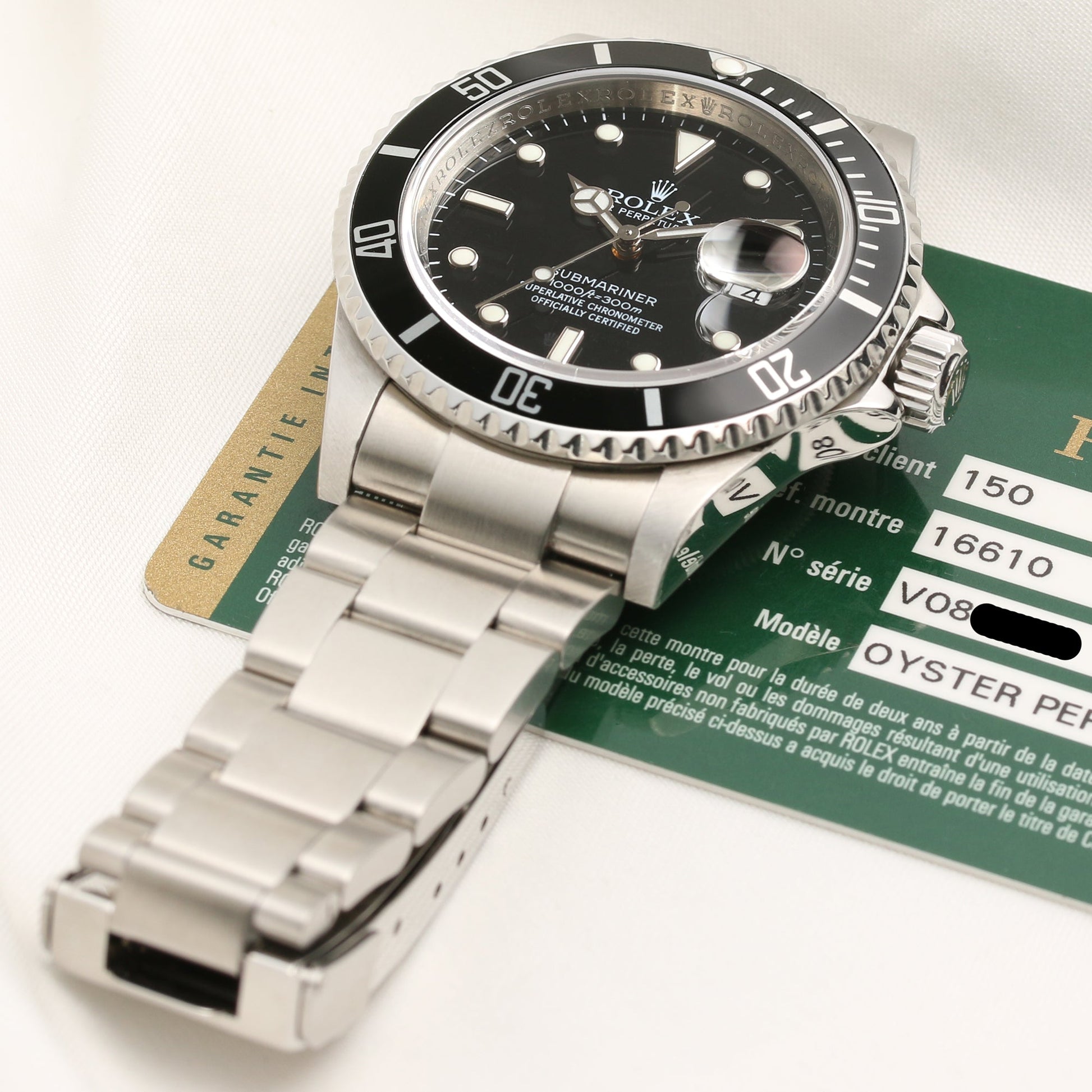 Rolex Submariner Date Pre-Ceramic 16610 Engraved Stainless Steel