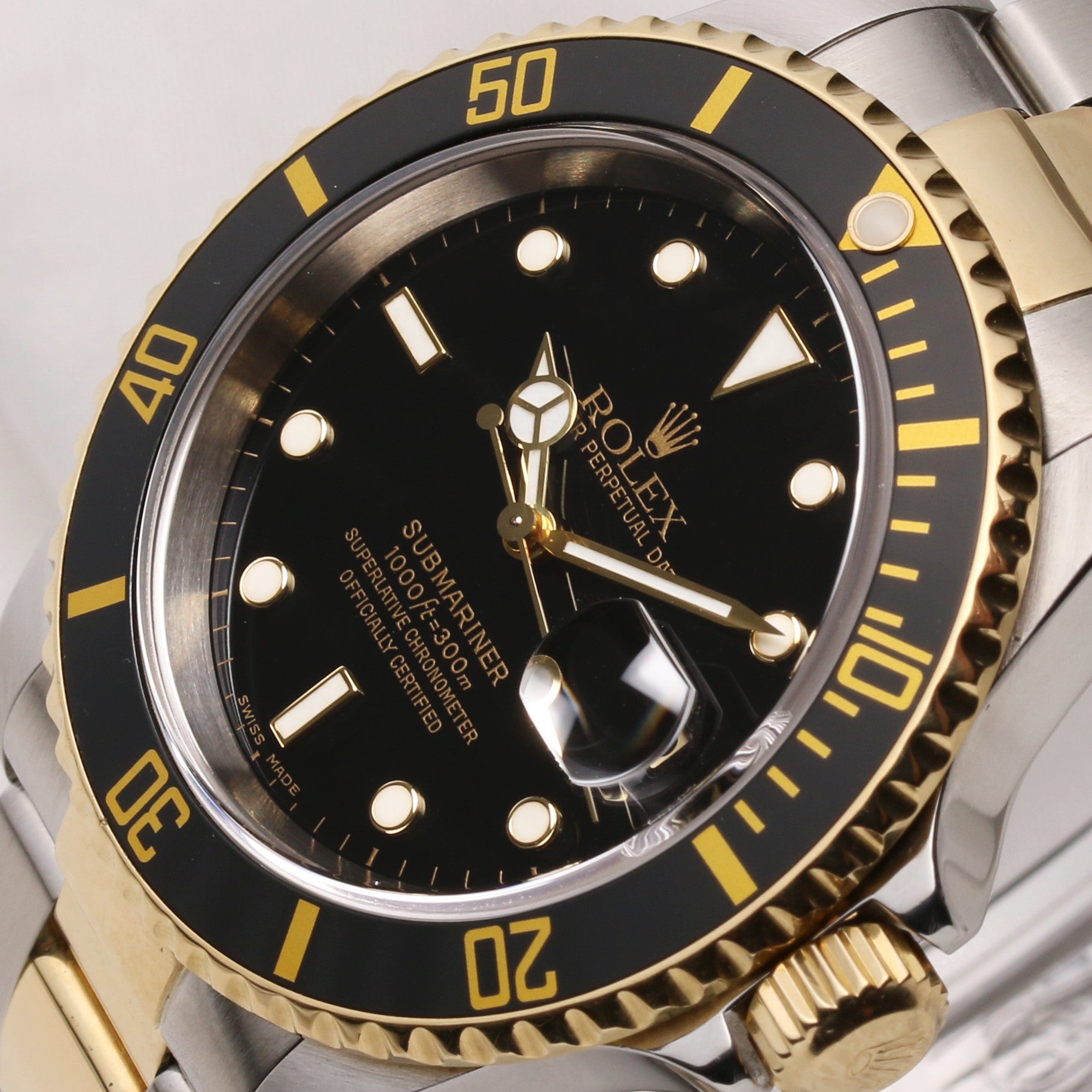 Rolex Submariner Date 16613 Steel & Gold Black Dial