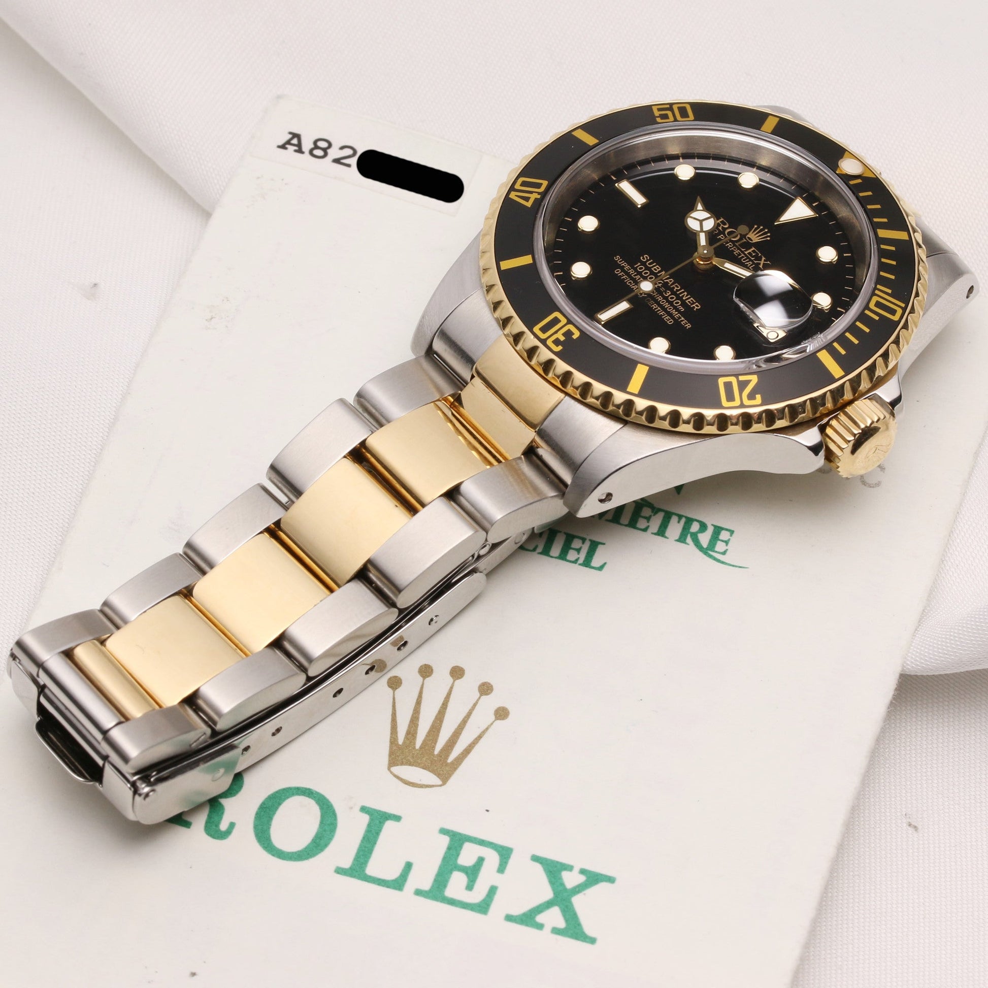 Rolex Submariner Date 16613 Steel & Gold Black Dial