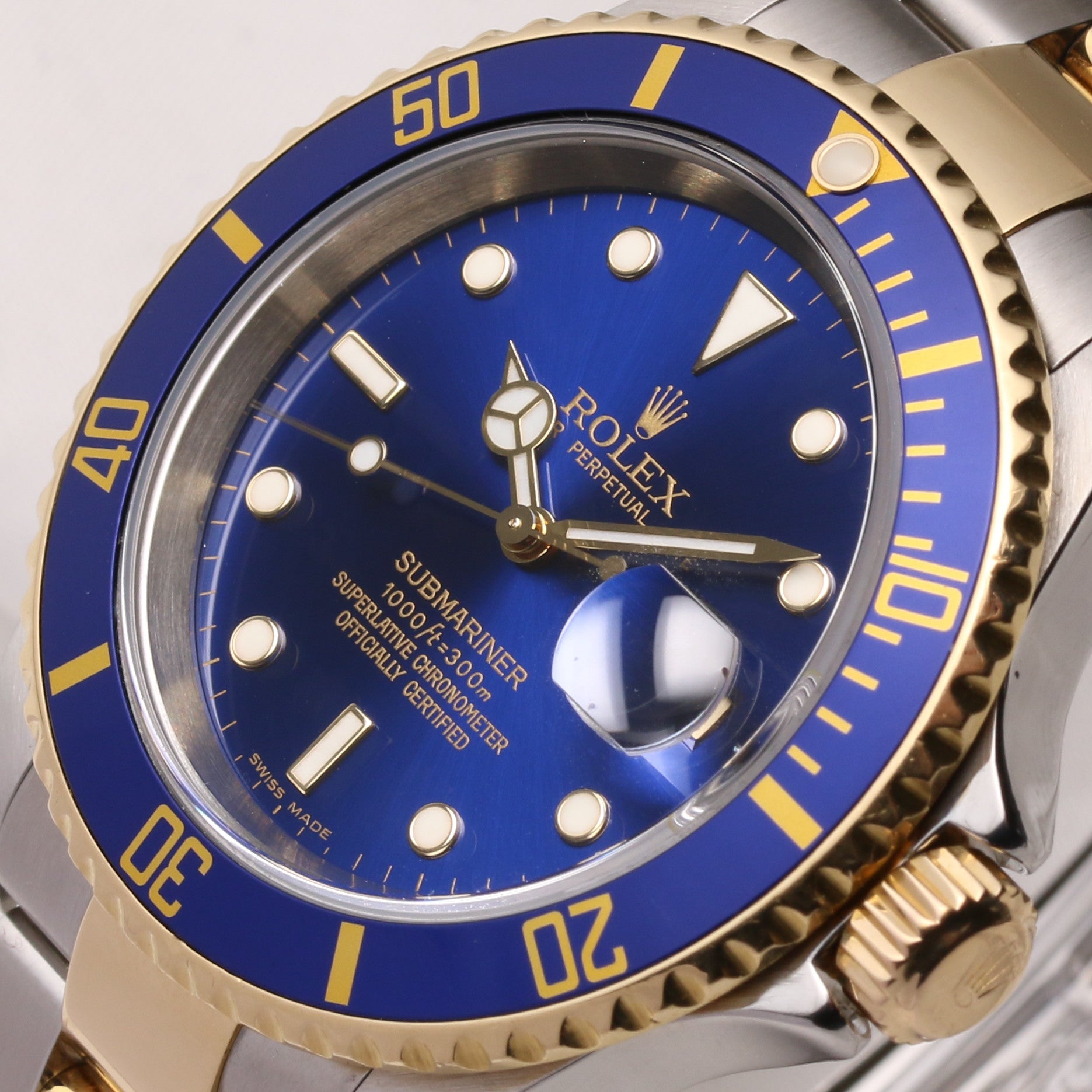 Rolex Submariner Date 16613 Steel & Gold Blue Dial