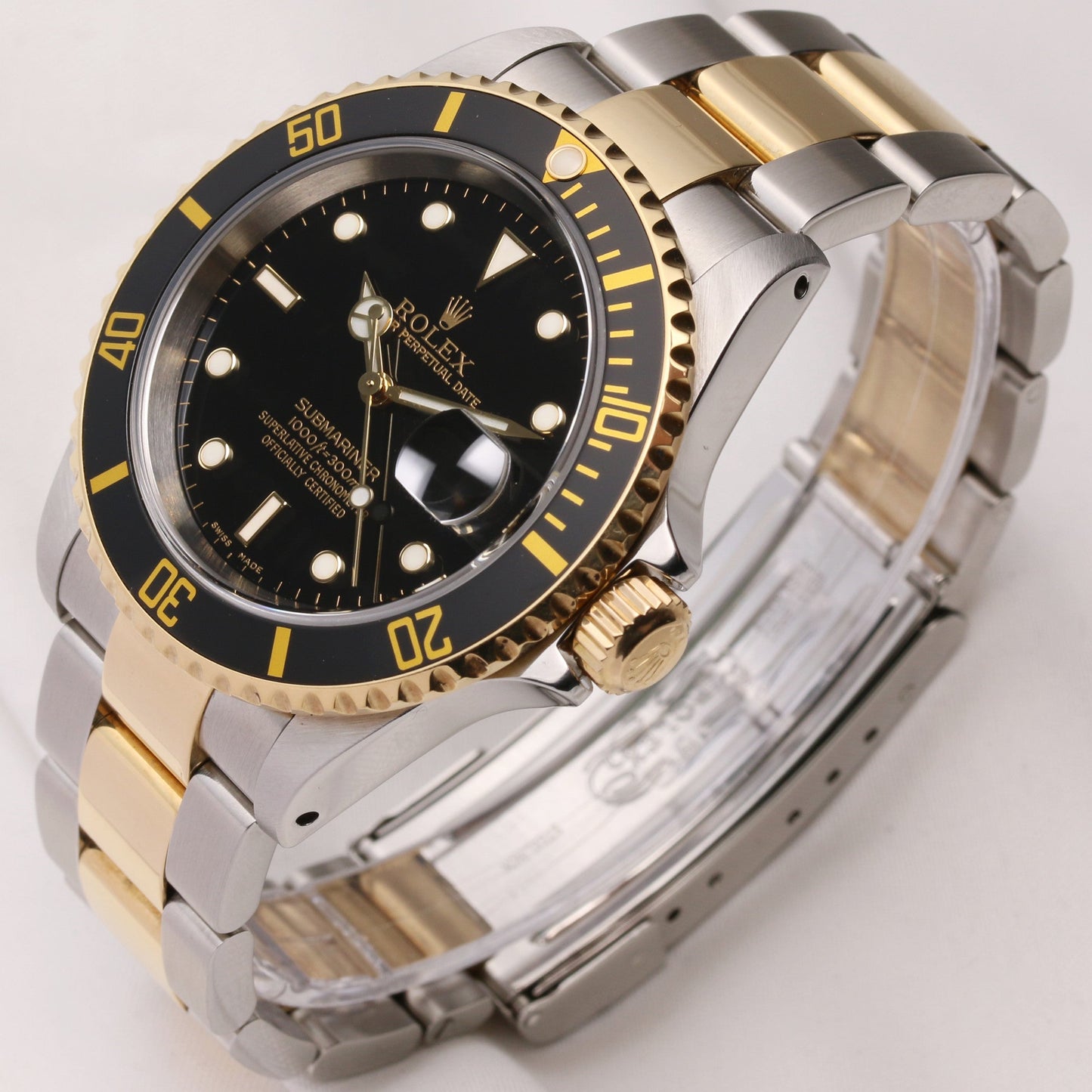 Rolex Submariner Date 16613 Steel & Gold Black Dial