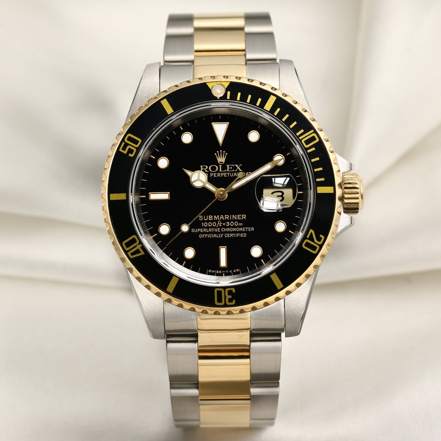 Rolex Submariner 16613 Stainless Steel & 18k Yellow Gold Black Dial