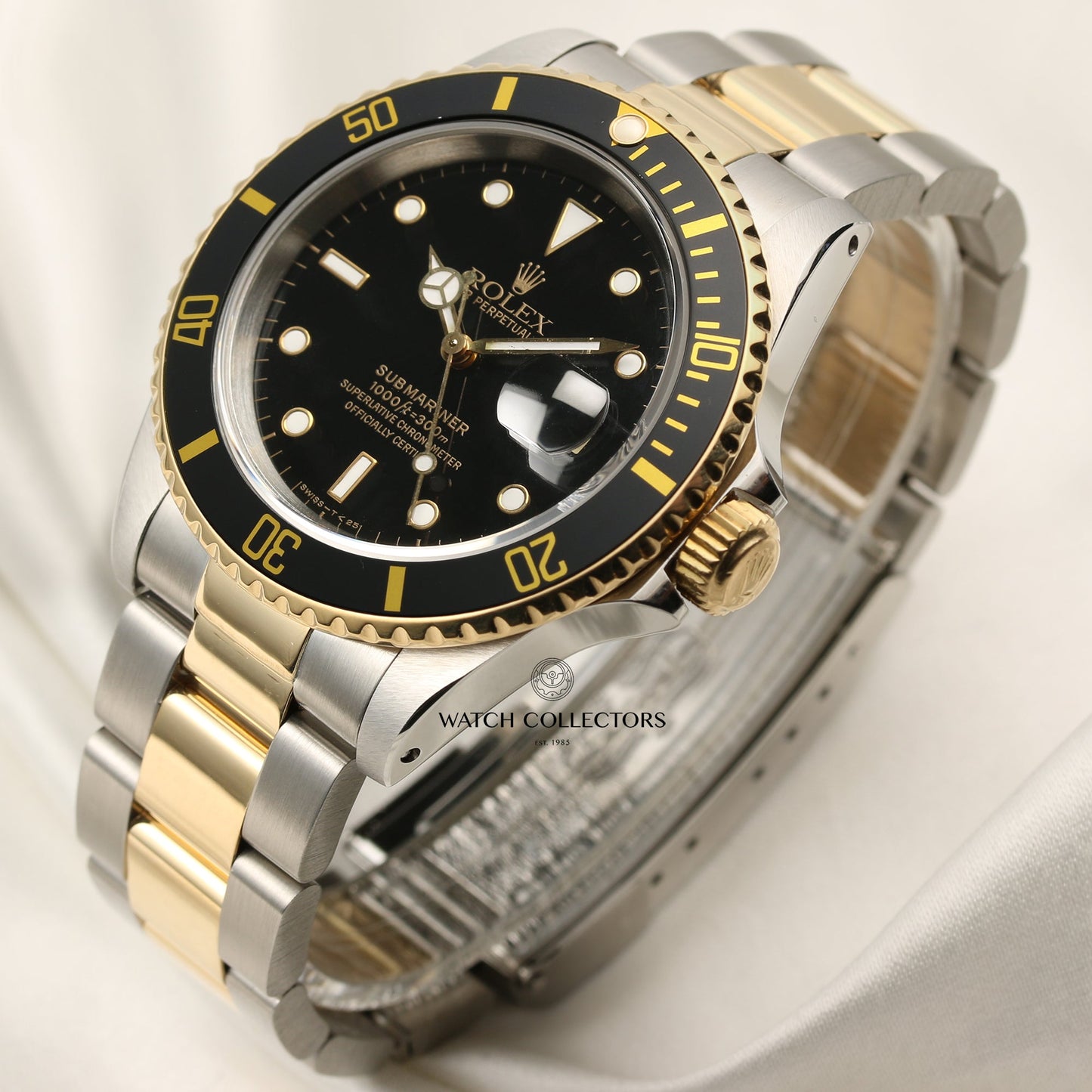 Rolex Submariner 16613 Stainless Steel & 18k Yellow Gold Black Dial