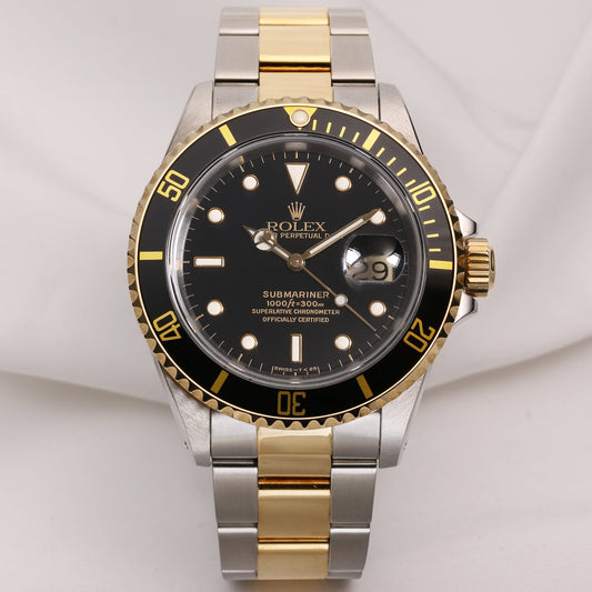 Rolex Submariner Date 16613 Steel & Gold Black Dial