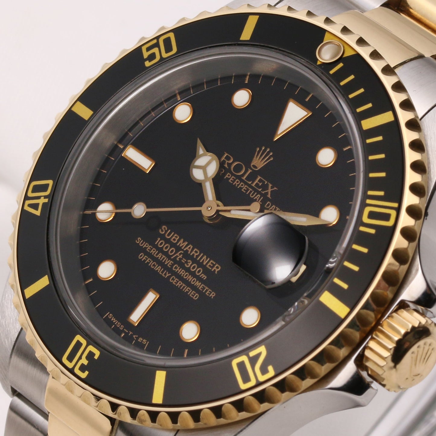 Rolex Submariner Date 16613 Steel & Gold Black Dial