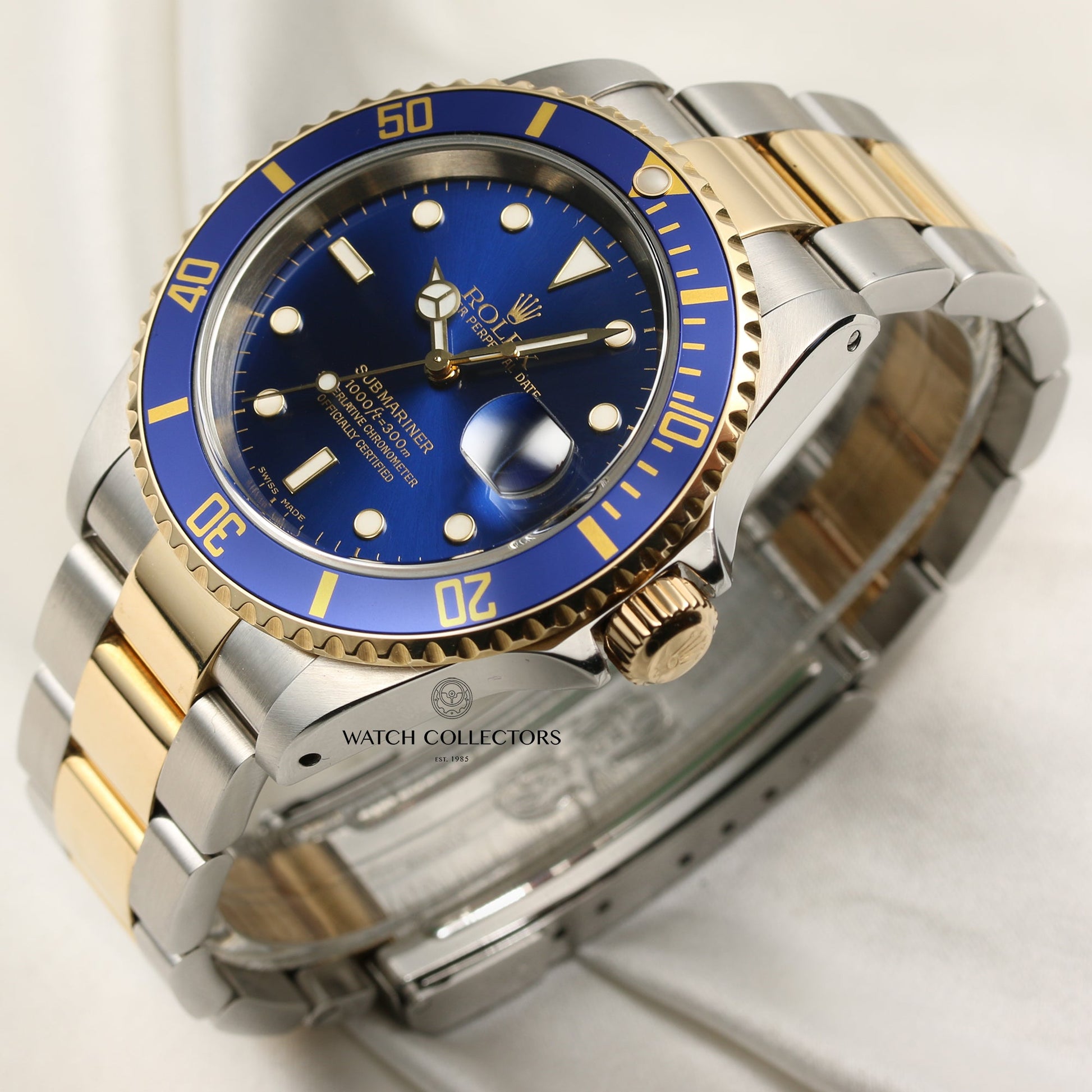 Rolex Submariner 16613 Sunburst Blue Dial Stainless Steel & 18k Yellow Gold