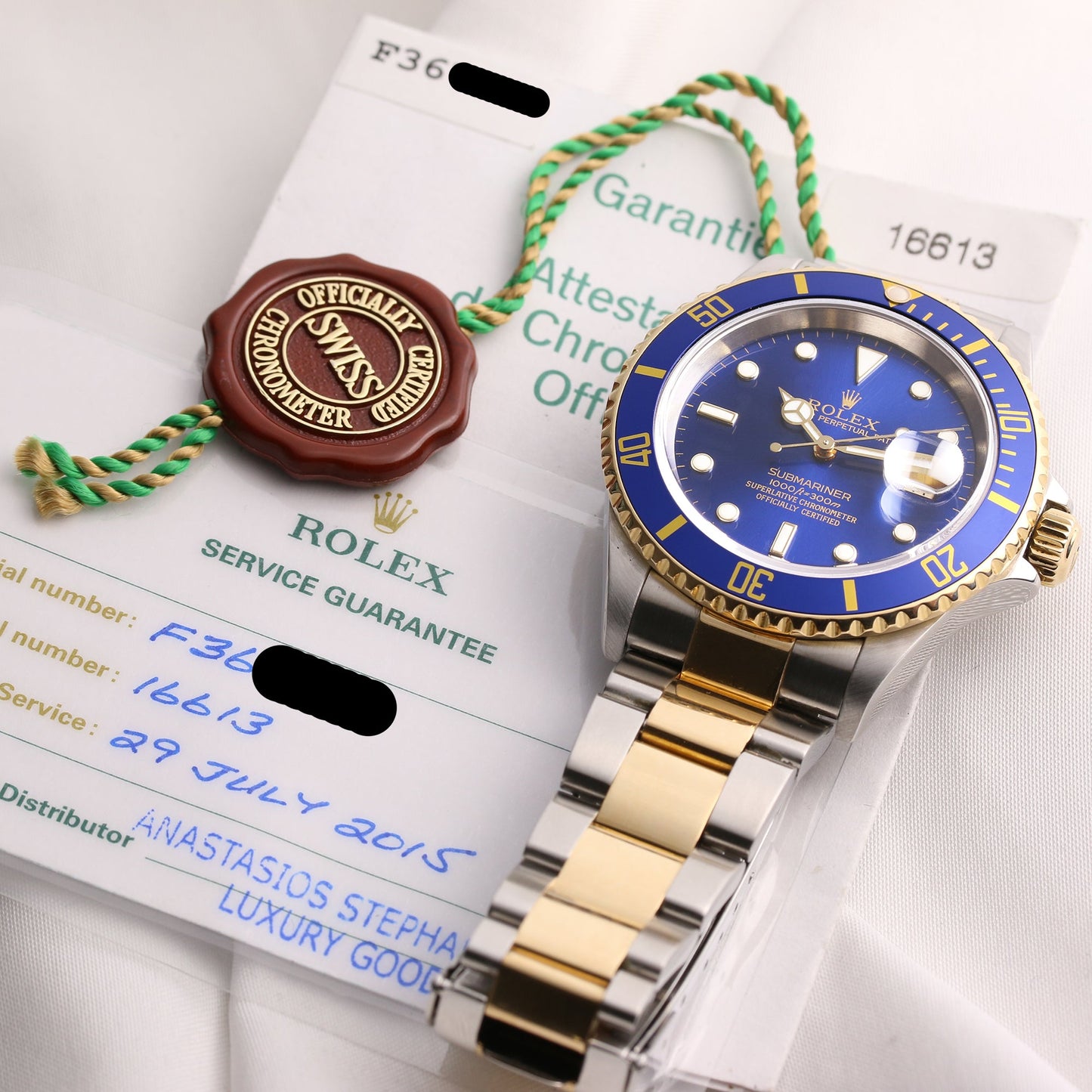 Rolex Submariner Pre-Ceramic 16613 Stainless Steel & 18K Yellow Gold