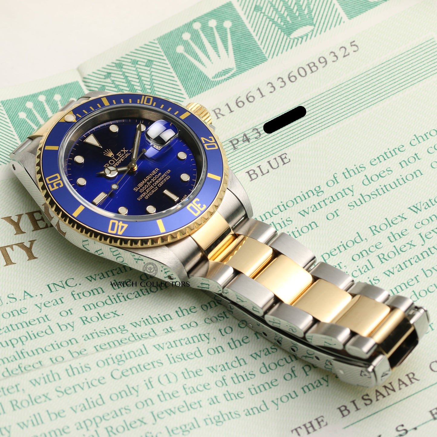 Rolex Submariner 16613 Blue Dial Stainless Steel & 18k Yellow Gold